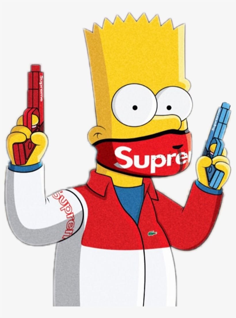 820x1110 Bart Simpson Bartsimpson Gang Trap Simpson With A Gun PNG Download, Phone