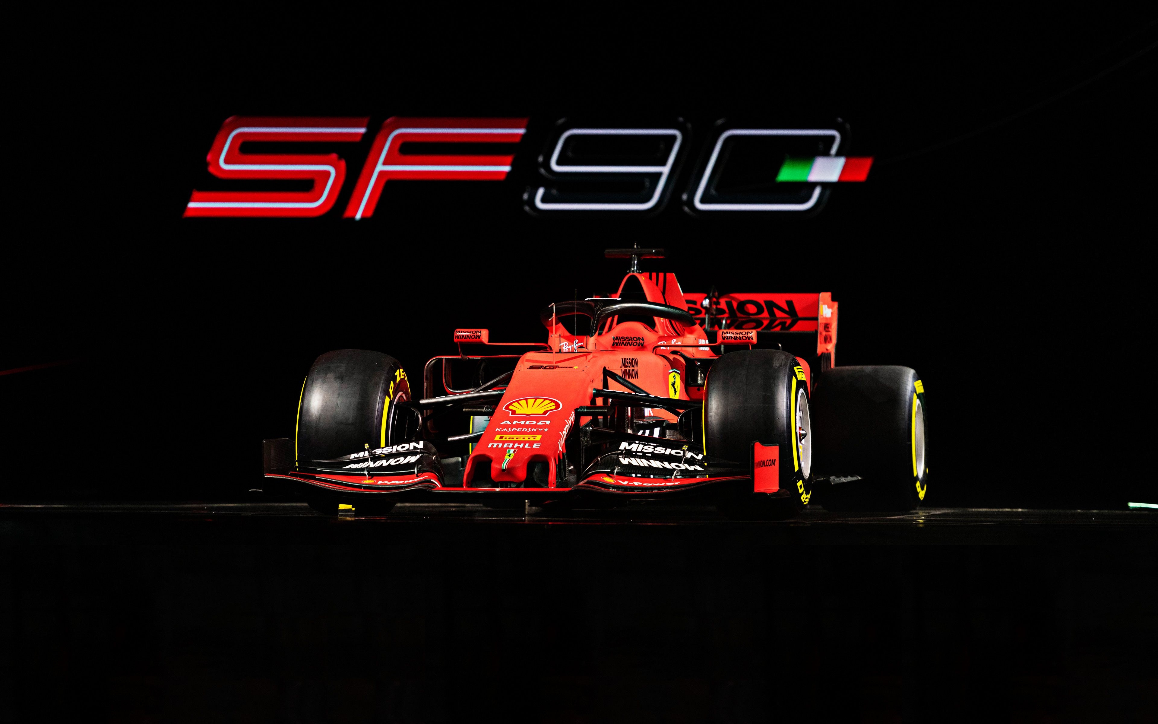 3840x2400 Download wallpaper Ferrari SF 4k, 2019 F1 cars, Formula 1, Desktop