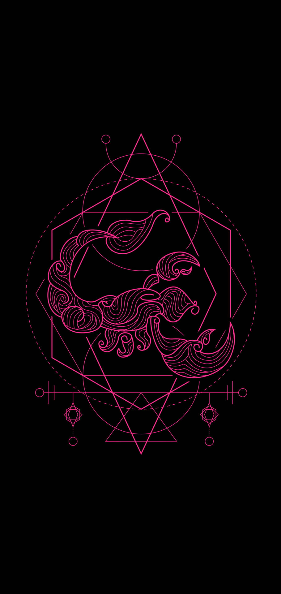 910x1920 Download Black And Pink Scorpio Aesthetic Wallpaper, Phone