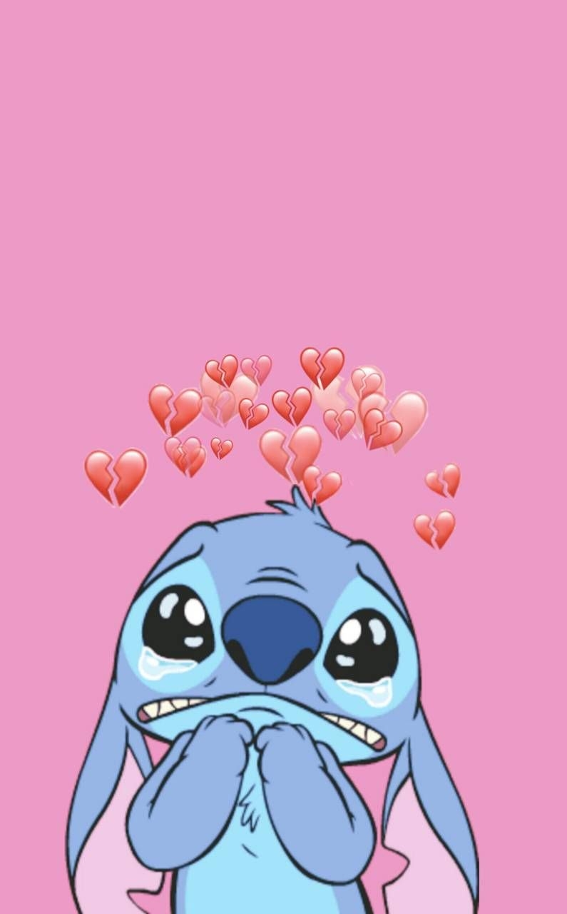 800x1280 Sad Stitch Wallpaper, Phone