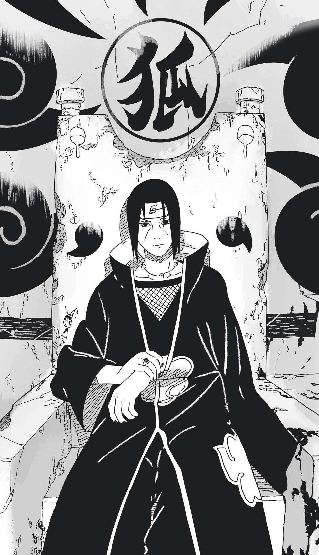 1110x1920 Download Uchiha Itachi Manga Panel Wallpaper, Phone