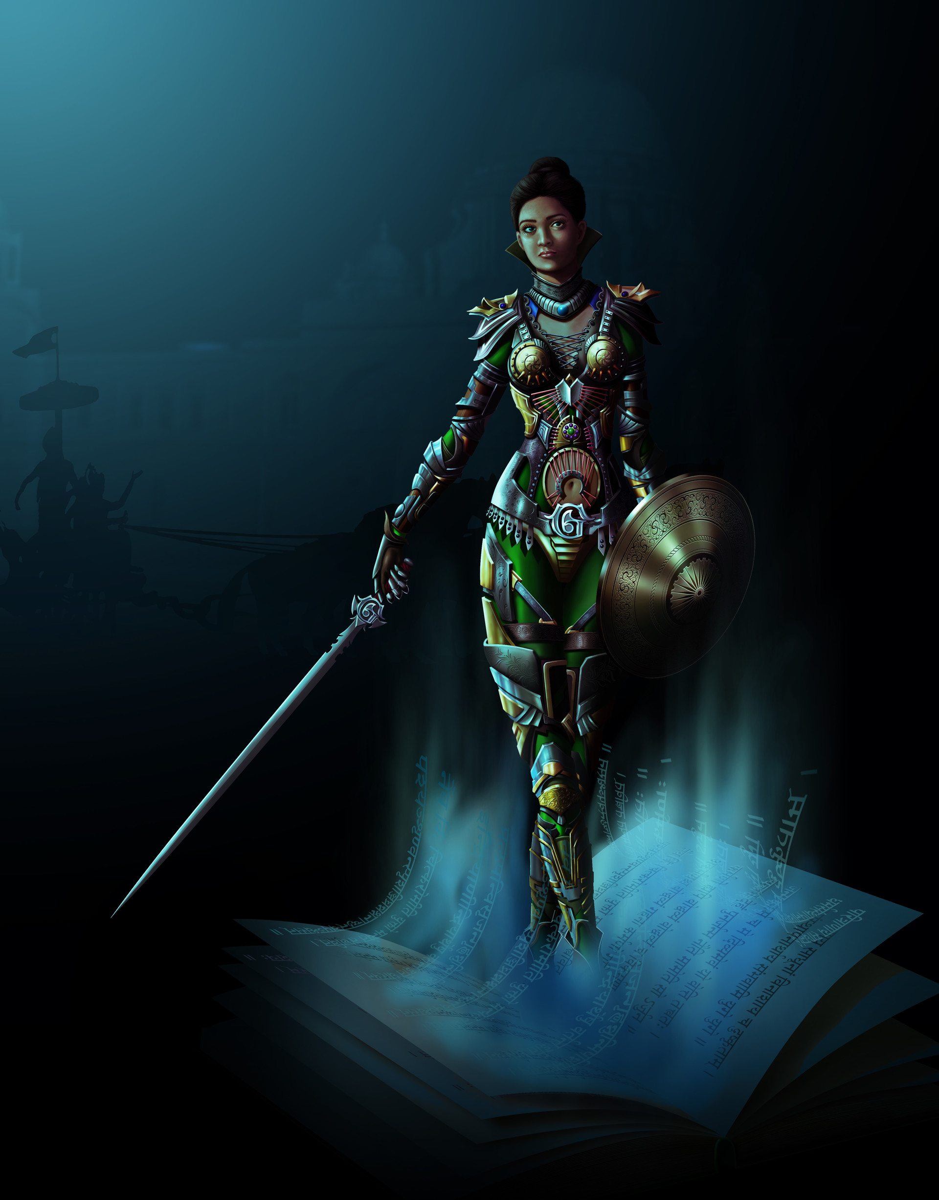 1920x2460 Geeta warrior woman, Phone