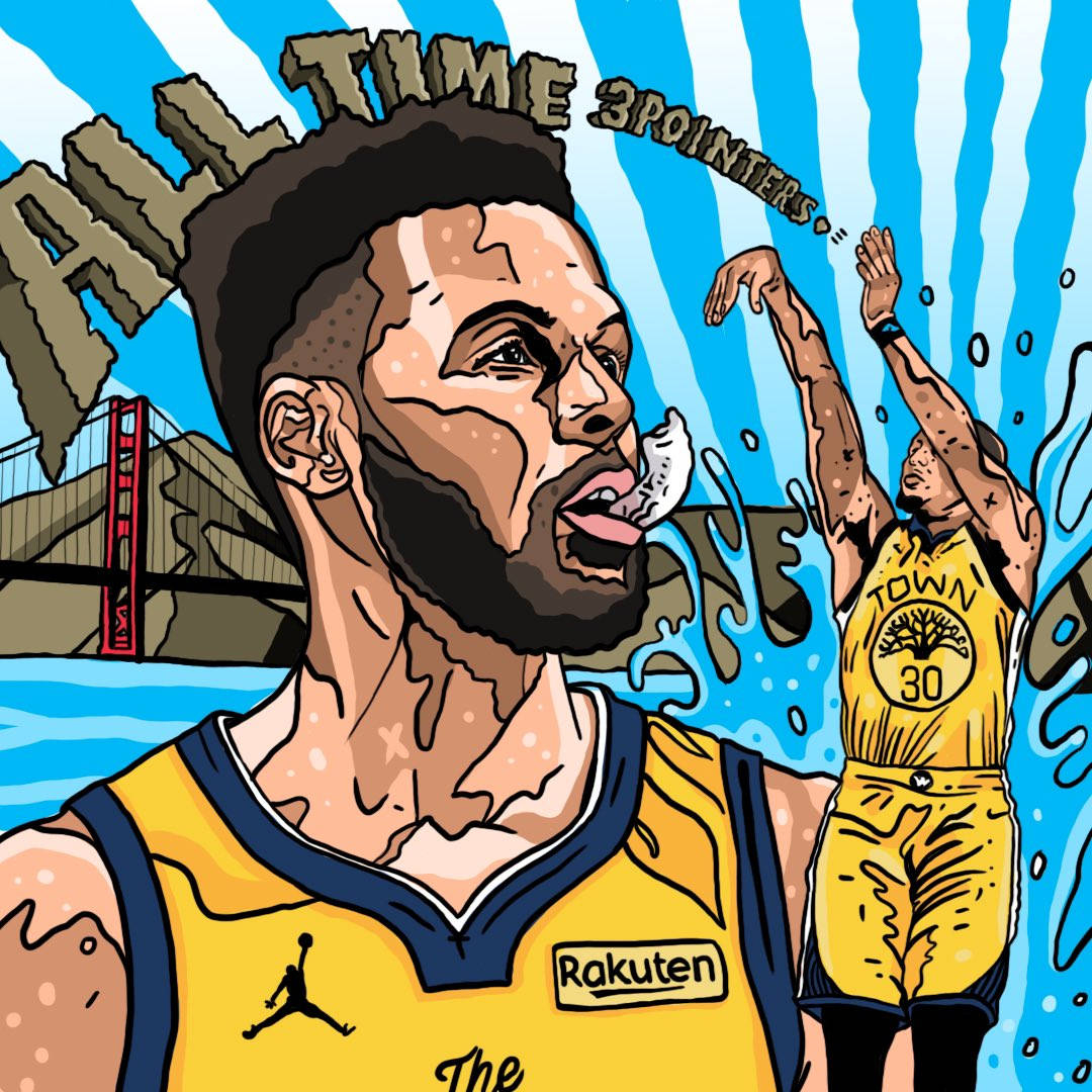 1080x1080 Download Drip Cartoon Stephen Curry Wallpaper, Phone