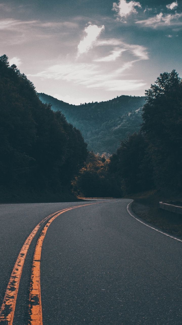 720x1280 Highway, road, nature, tree, mountains,  wallpaper. Landscape photography, Nature photography, Nature, Phone