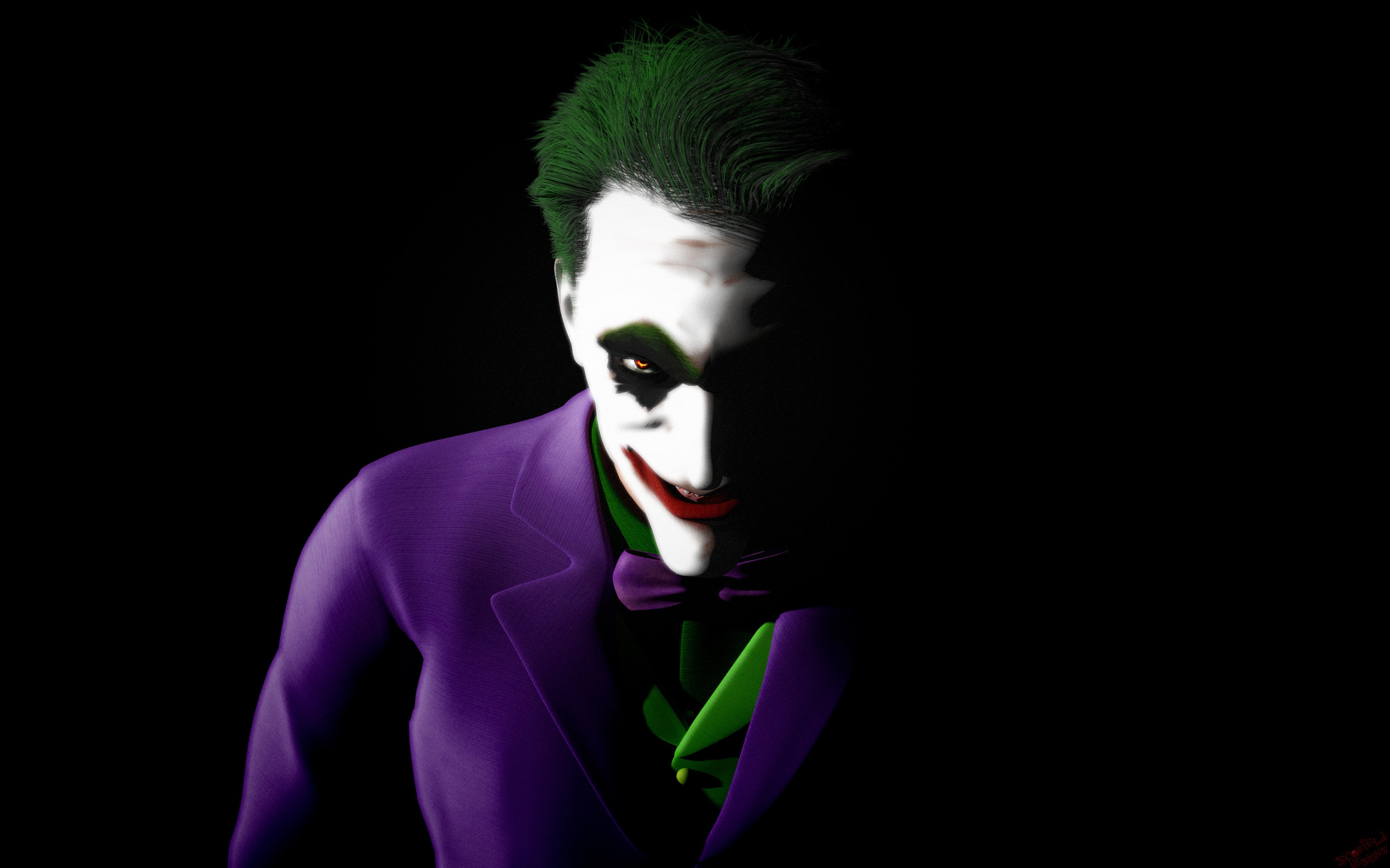 3840x2400 Download  wallpaper joker, artwork, dark, super, Desktop