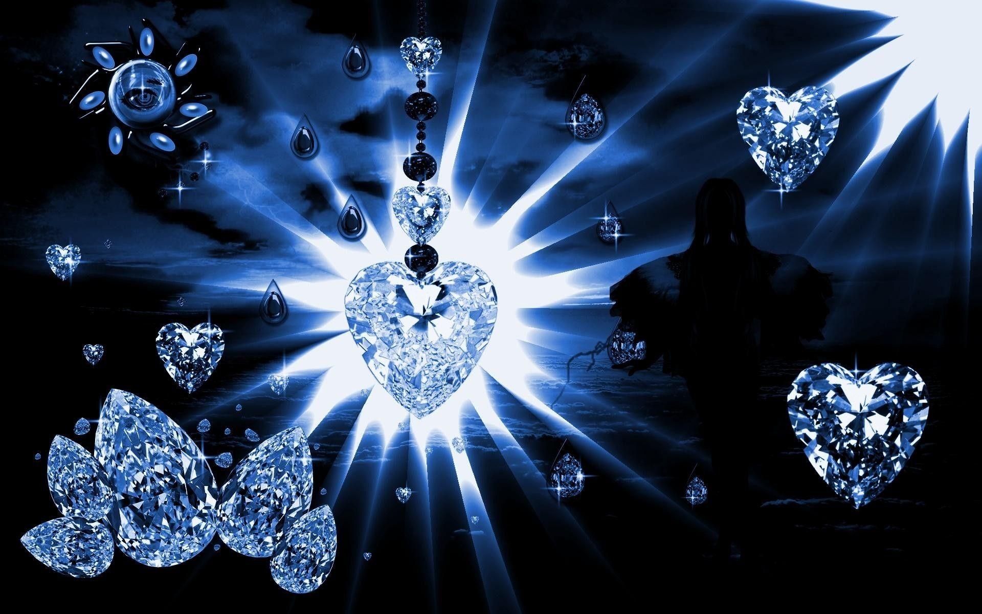 1920x1200 Blue Diamonds Desktop Wallpaper Full HD High Resolution For iPhone, Desktop