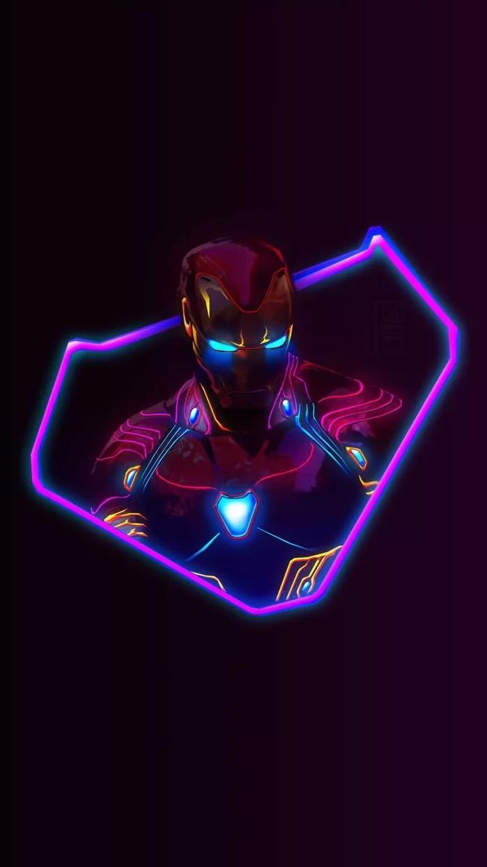 700x1250 Iron Man Neon Avengers Infinity War IPhone Wallpaper, Phone