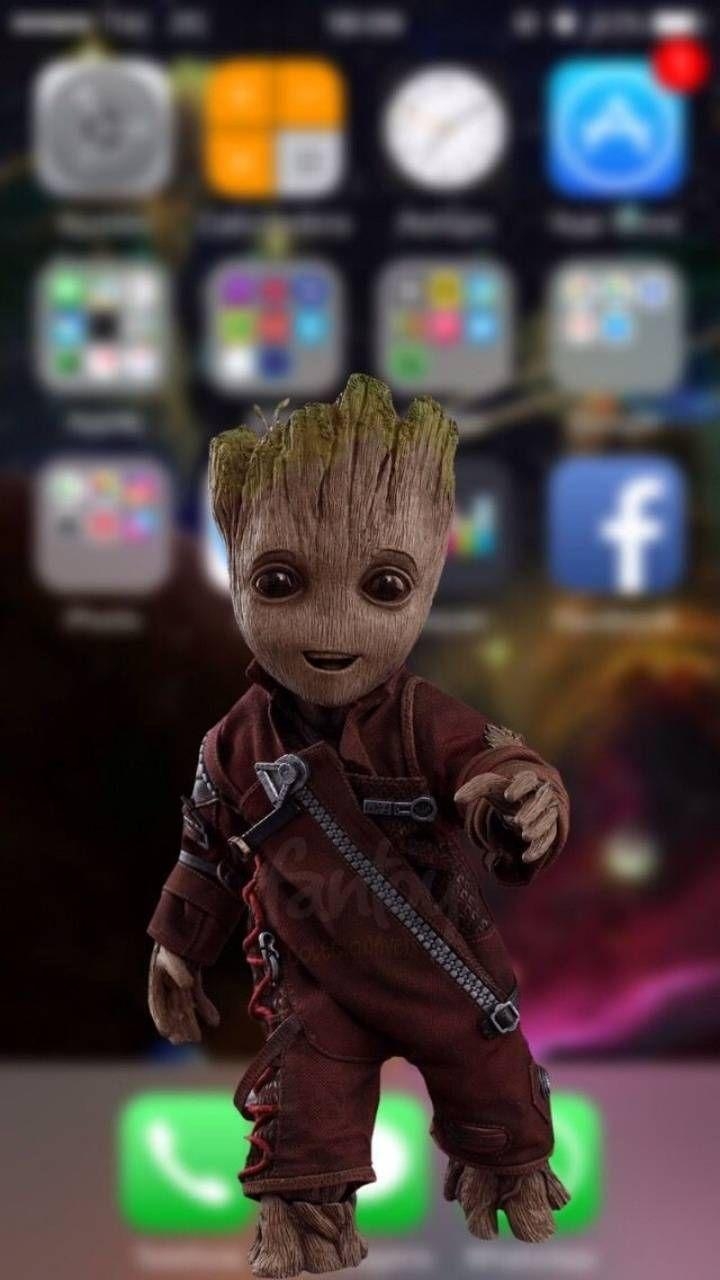 720x1280 x. Baby groot, Papel de parede de heróis, Phone