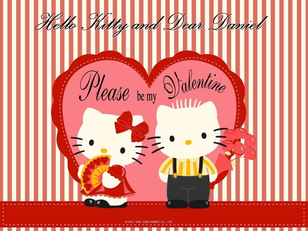 1030x770 Mimmy and Hello Kitty: Wallpaper Daniel and Hello Kitty Love Valentine, Desktop