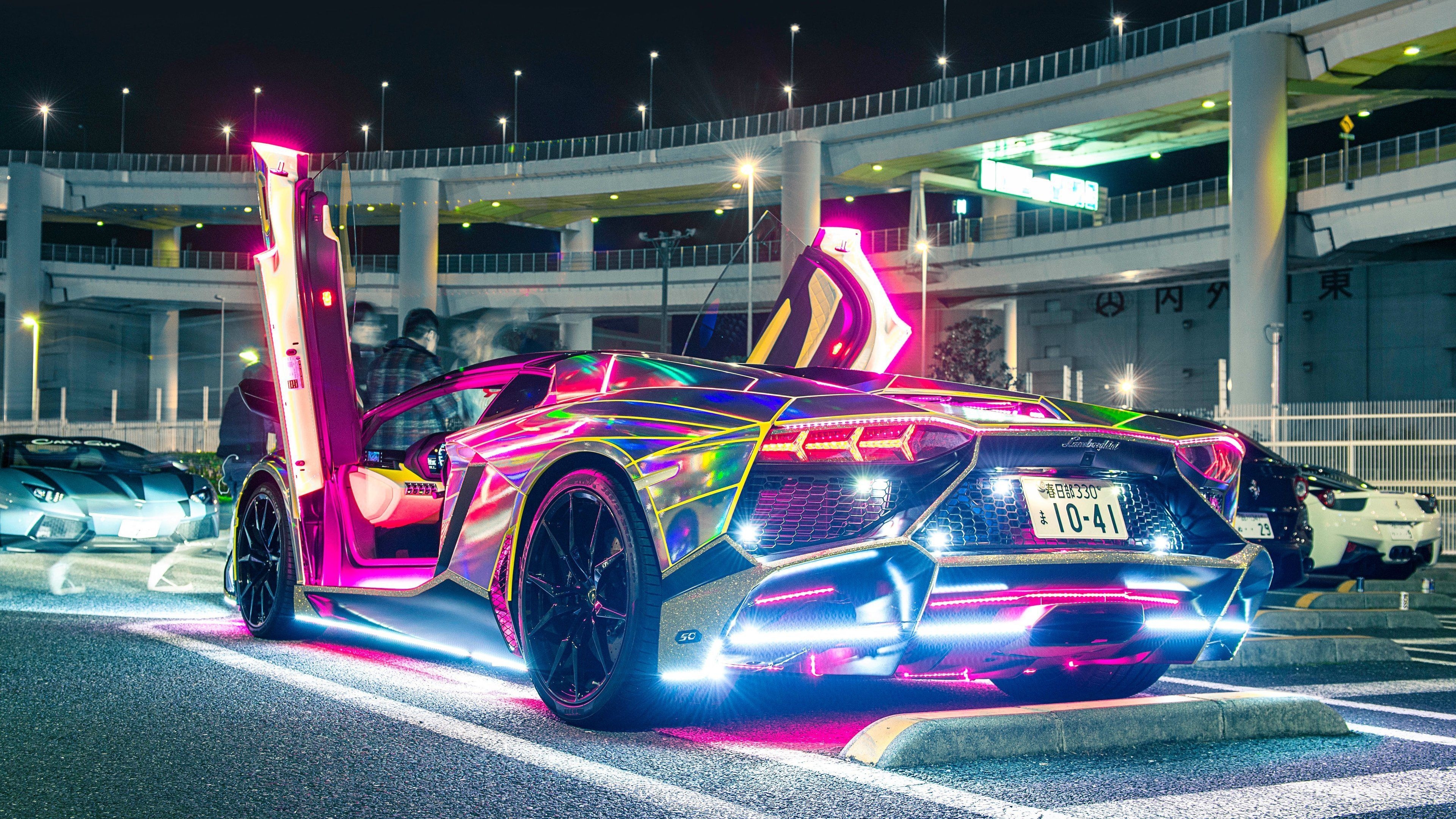 3840x2160 Cool Neon Cars Wallpaper, Desktop