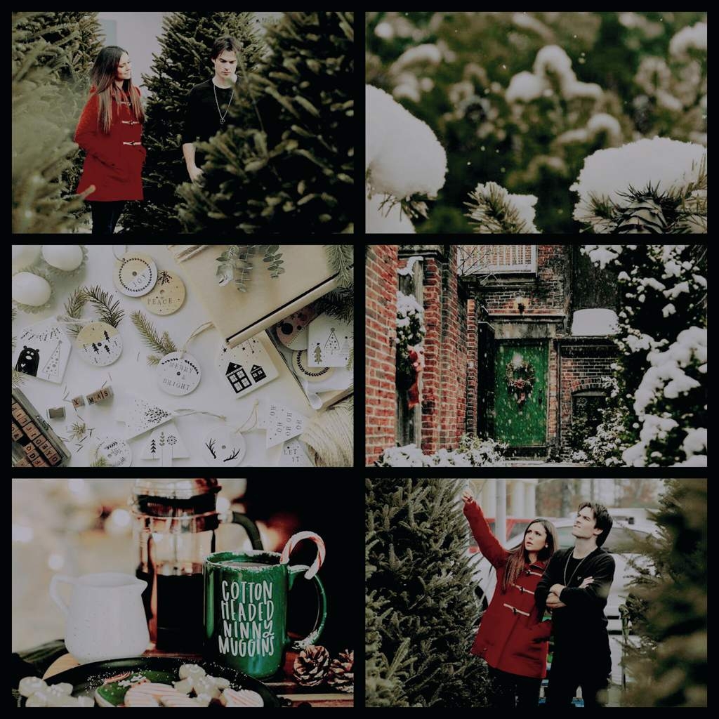 1030x1030 Winter Aesthetics Aesthetic Christmas Collage Wallpaper, Phone