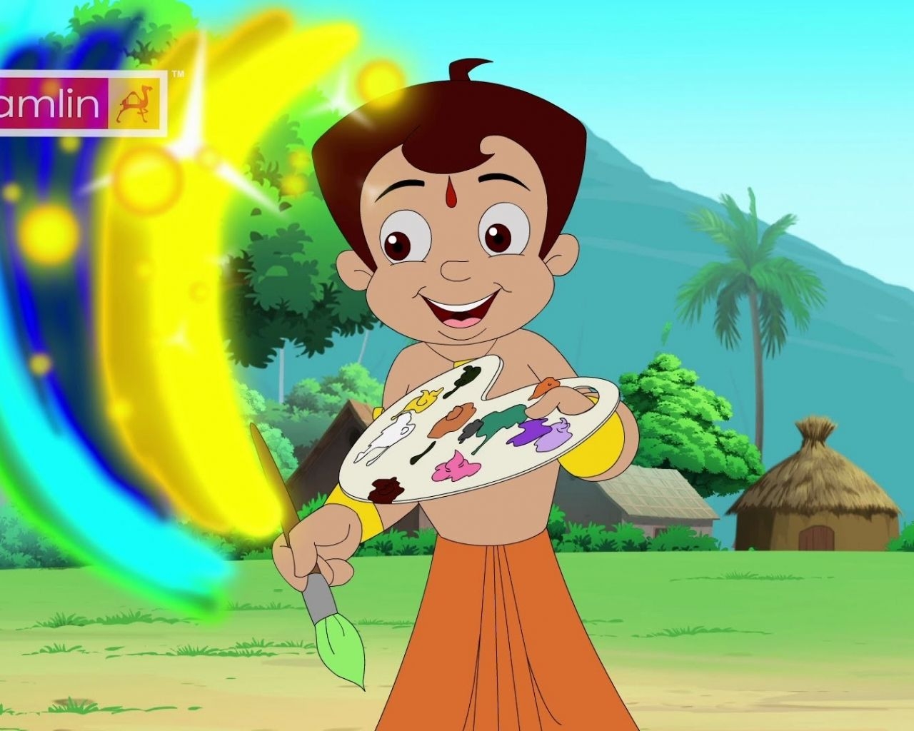 1280x1030 Chota Bheem 3D Wallpaper Pogo Tv Chota Bheem Cricket HD Wallpaper, Desktop