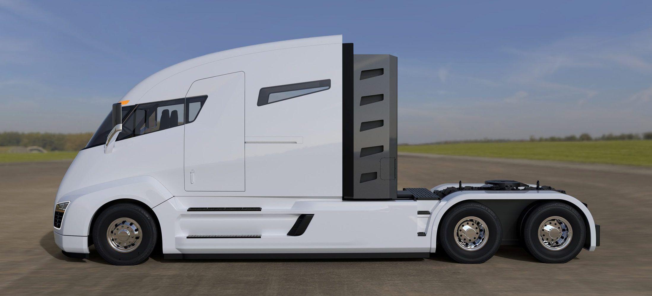 2200x1000 tesla electric heavy duty semi truck. Electrek. Electric Trucks, Dual Screen