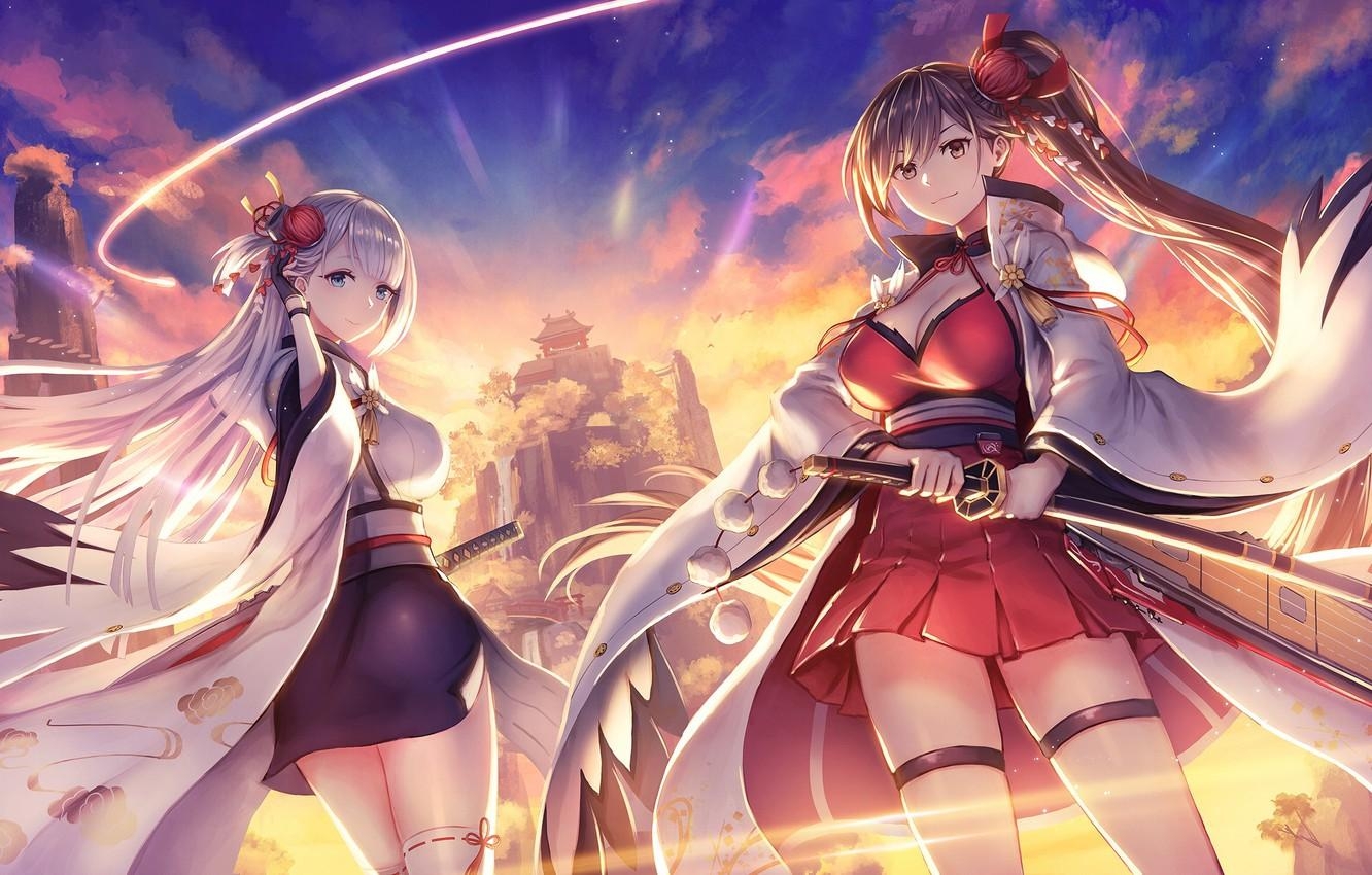 1340x850 Wallpaper girls, anime, art, Azur Lane image for desktop, section, Desktop