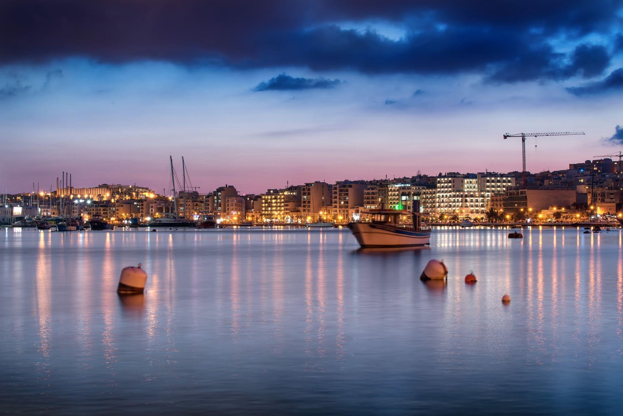 2050x1370 view, malta, nature, sunset, sailboats, boat, sky, splendor, Desktop