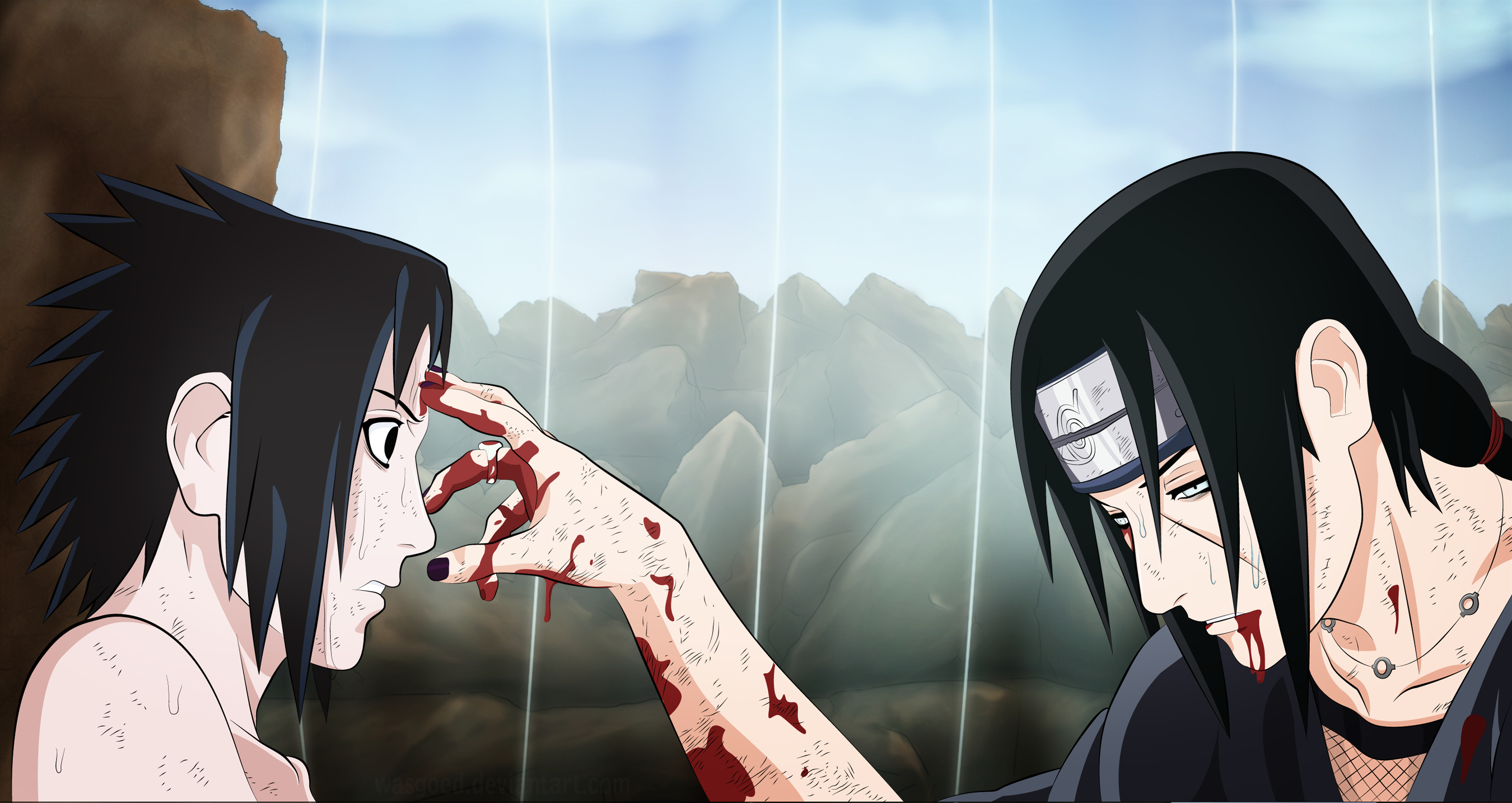 2700x1440 Wallpaper / anime, manga, Uchiha Itachi, Uchiha Sasuke free download, Desktop