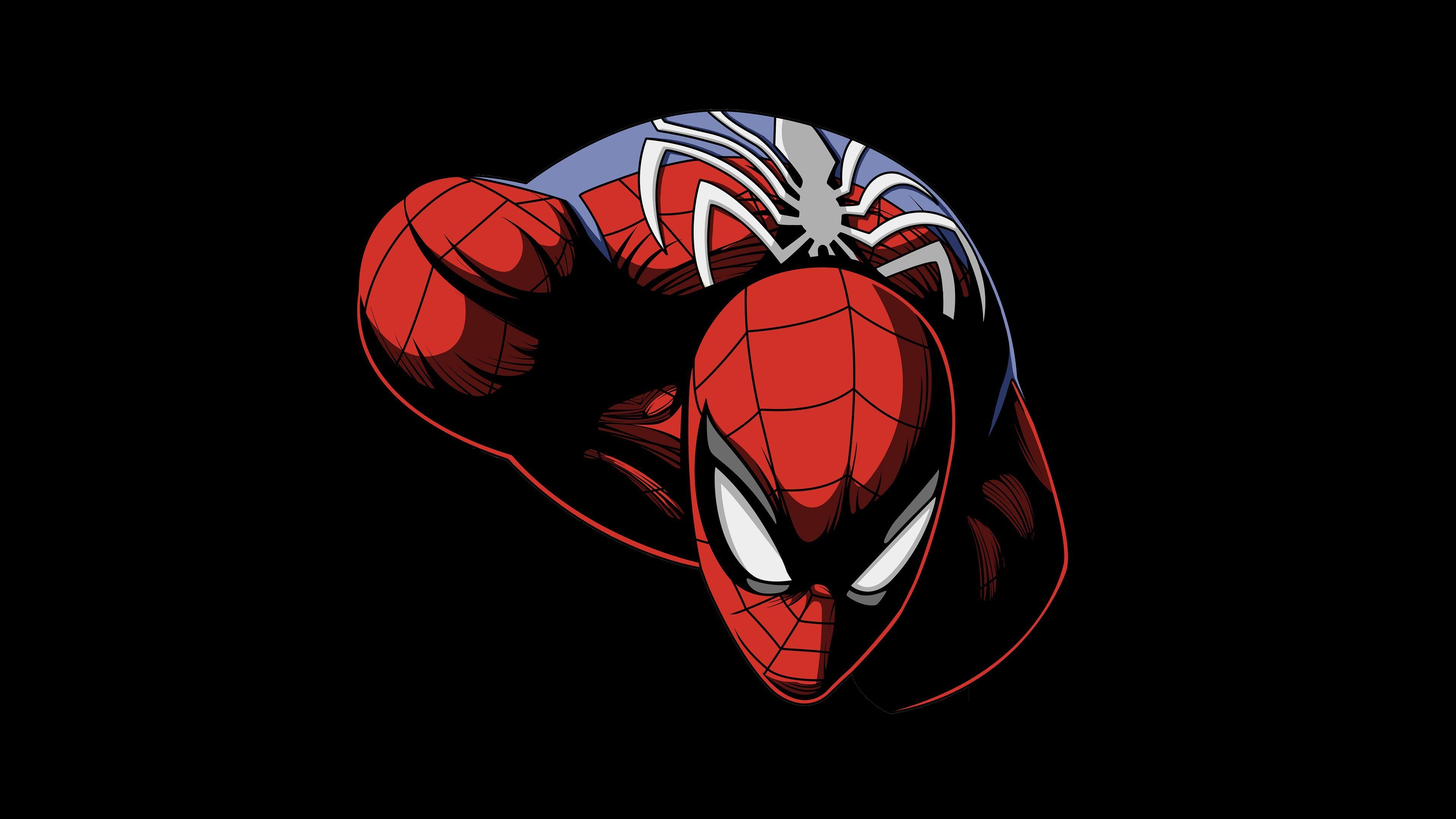 3840x2160 Black And Red Spiderman Wallpaper 4k, Desktop