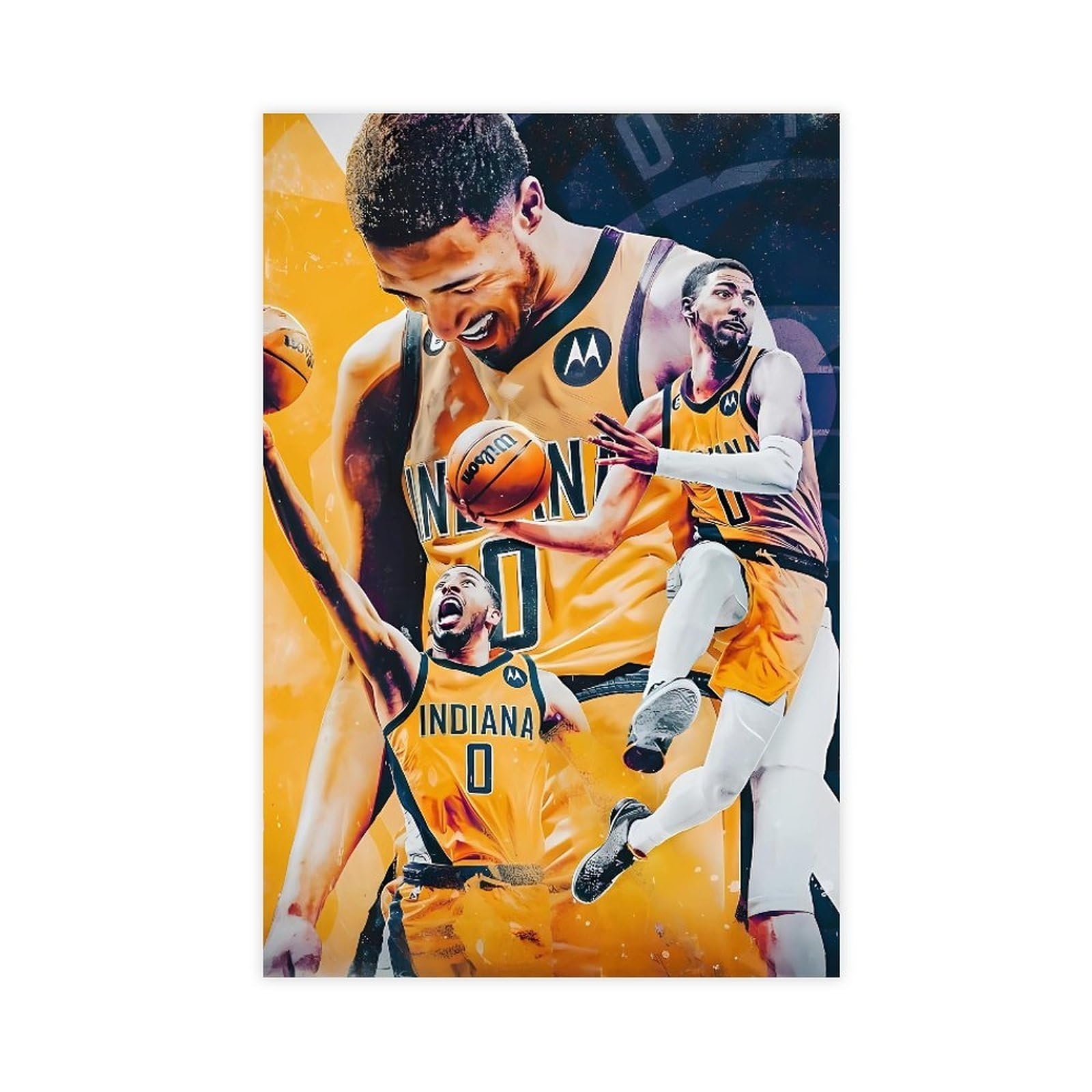 1600x1600 Tyrese Haliburton Basketball Poster, Phone