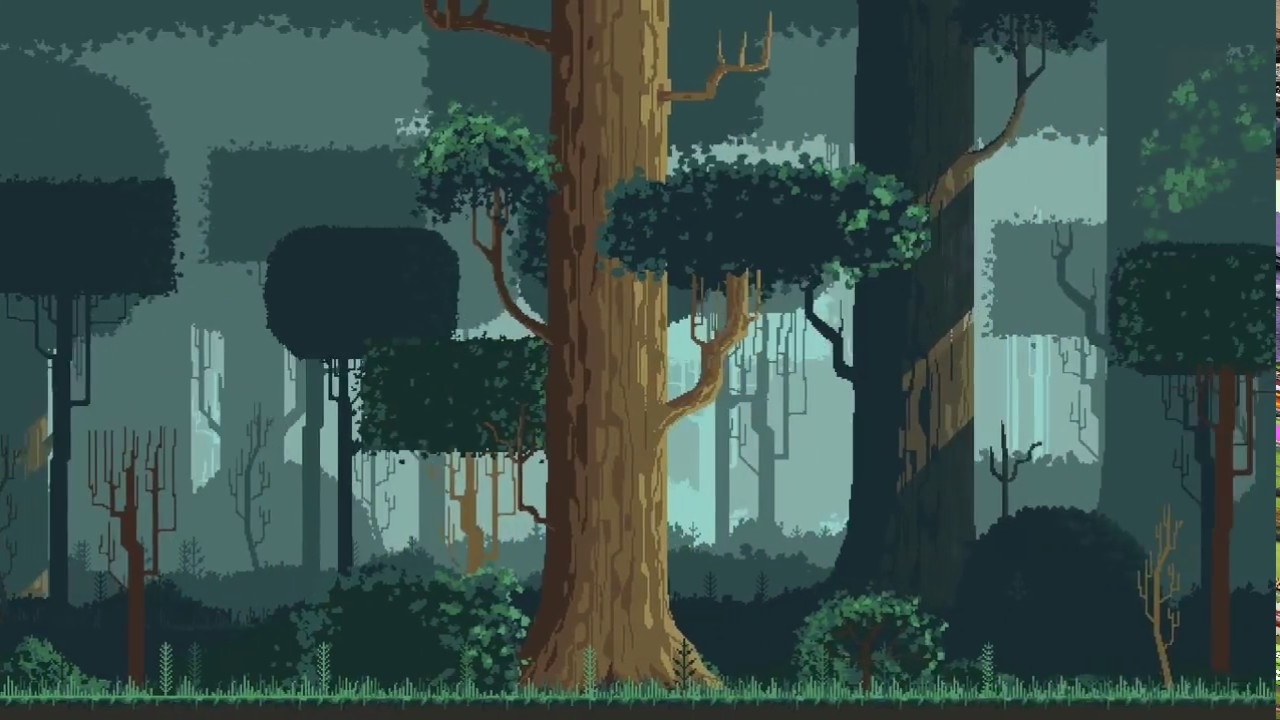 1280x720 Pixel Art Forest, Desktop