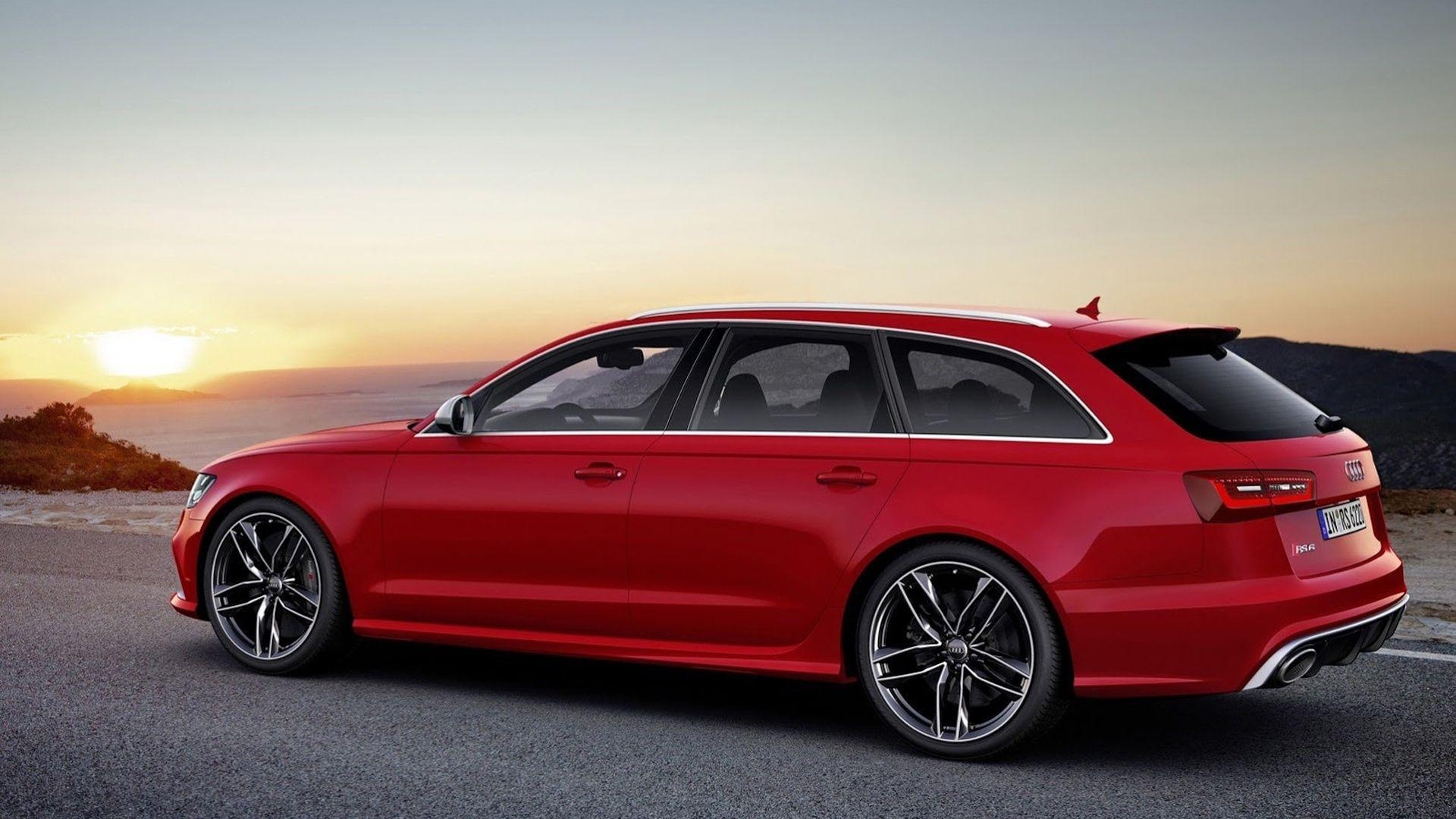 1920x1080 Download Wallpaper  Audi, V- Rs6 avant, Red, Side view, Desktop