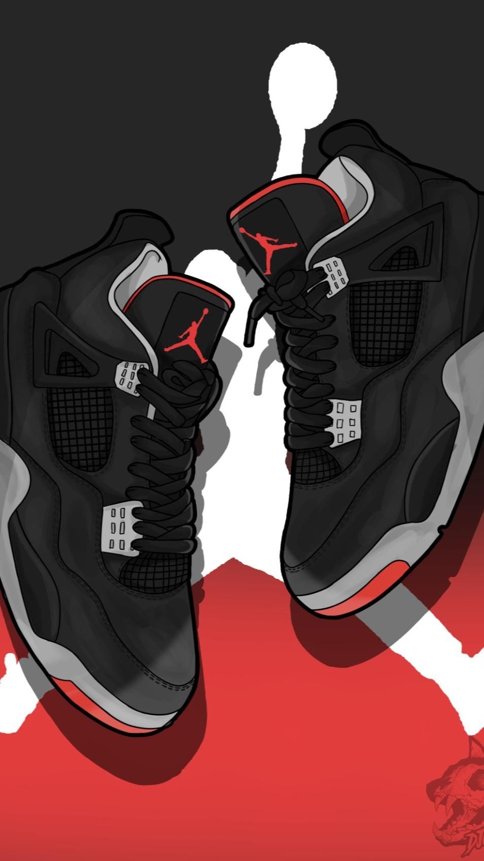 960x1700 Jordans 4 retro black. Jordan 4 bred, Nike air jordan shoes, Jordan shoes wallpaper, Phone