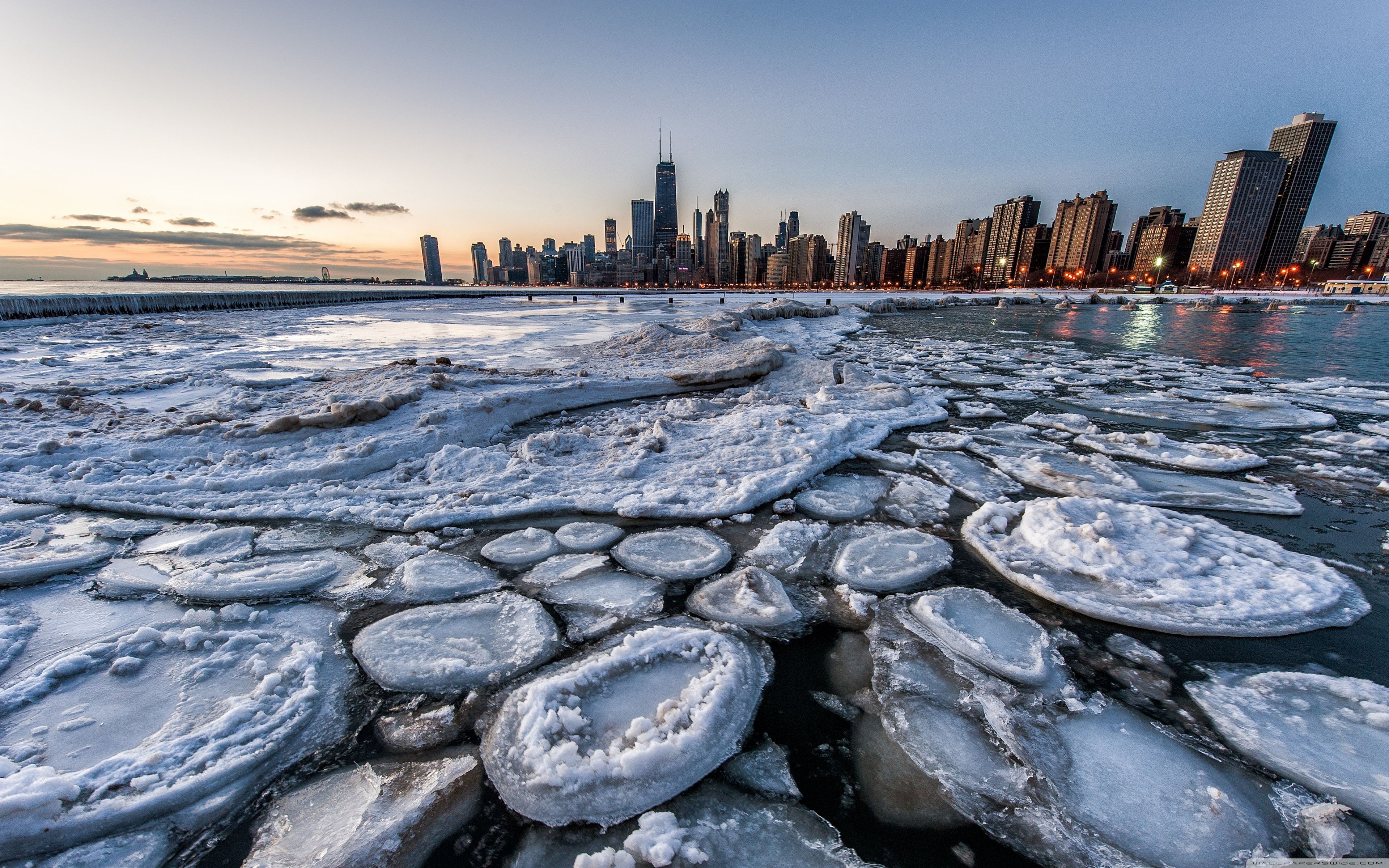 3840x2400 Chicago Winter Wallpaper Free Chicago Winter Background, Desktop