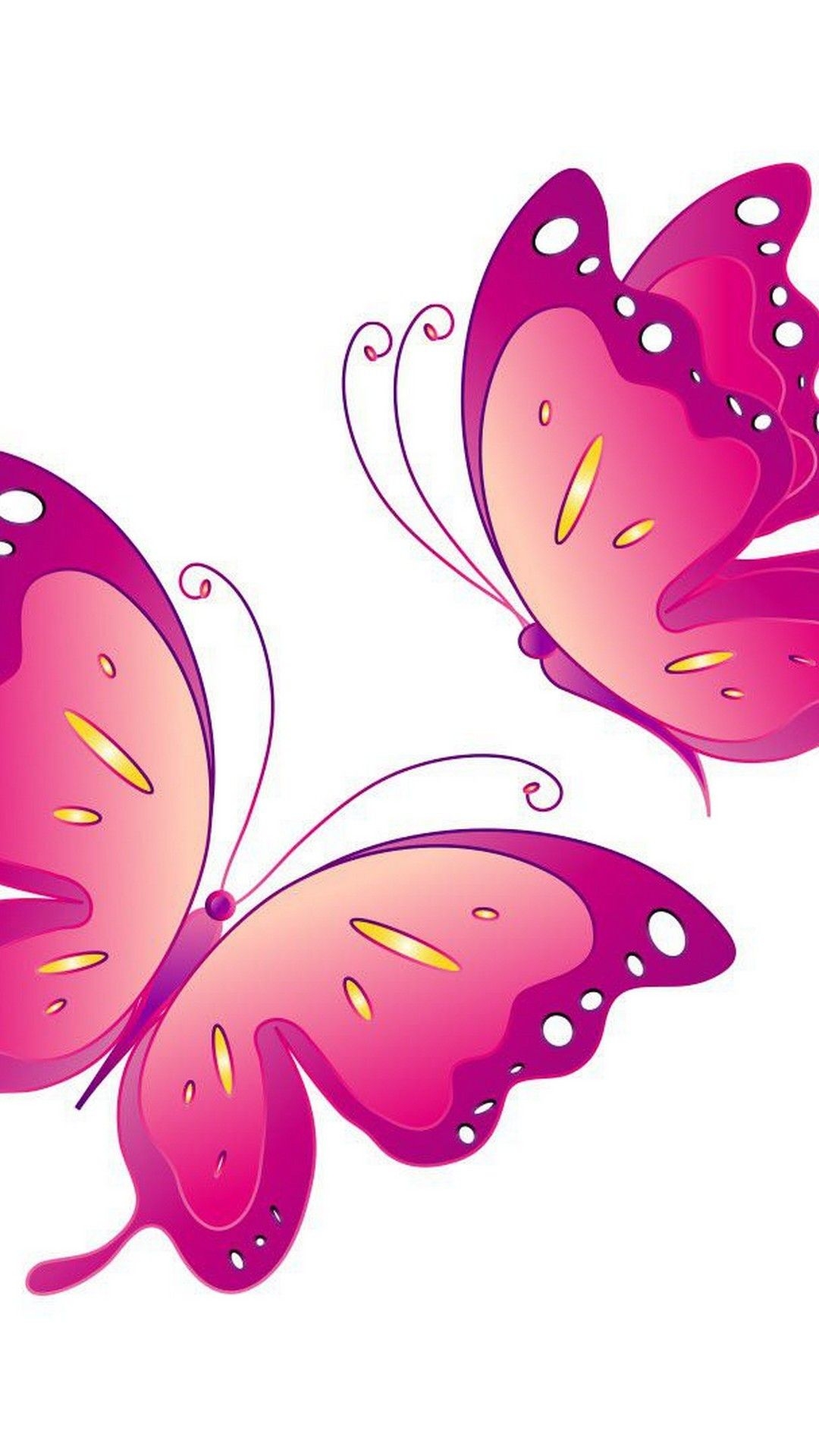 1080x1920 Pink Butterfly iPhone Wallpaper HD Cute Wallpaper, Phone