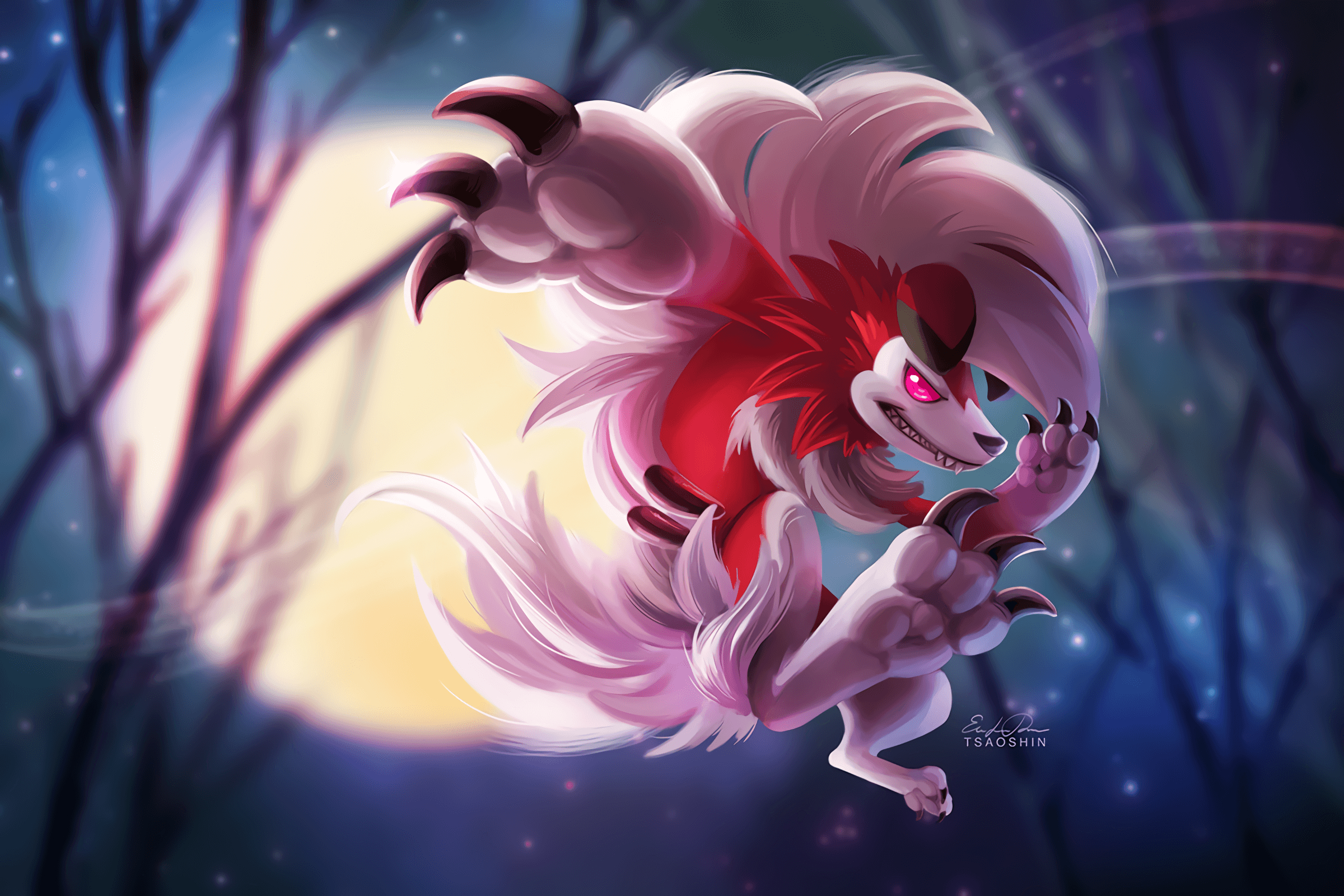 2400x1600 Lycanroc Midnight Form HD Wallpaper. Background Imagex1600, Desktop