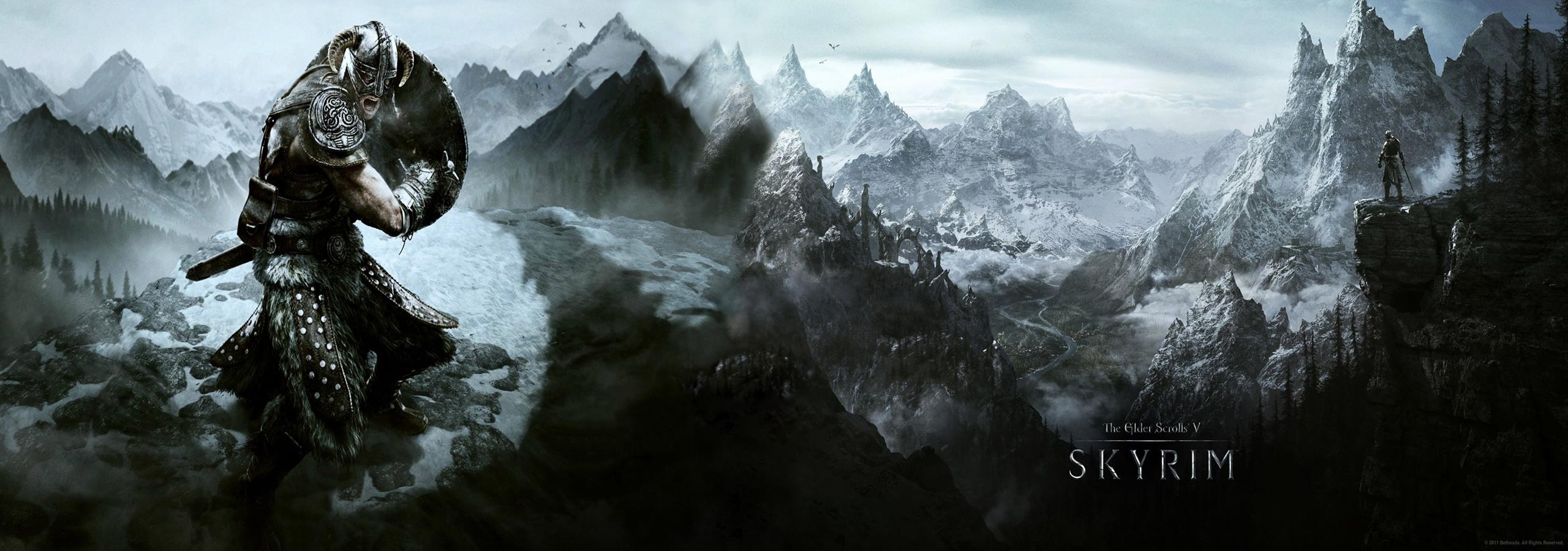 2560x900 Free download Games Wallpaper TES V Skyrim Dual Screen Wallpaper  [] for your Desktop, Mobile & Tablet. Explore Gaming Dual Monitor Wallpaper. Portal Wallpaper Dual Screen, Portal Dual, Dual Screen