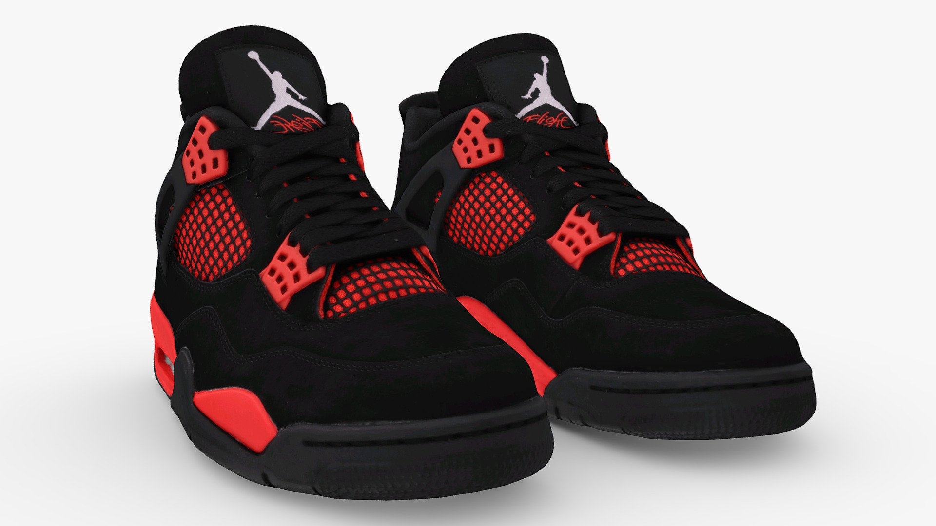 1920x1080 Nike Air Jordan 4 red thunder Royalty Free 3D model by Vincent Page [3e89c82], Desktop