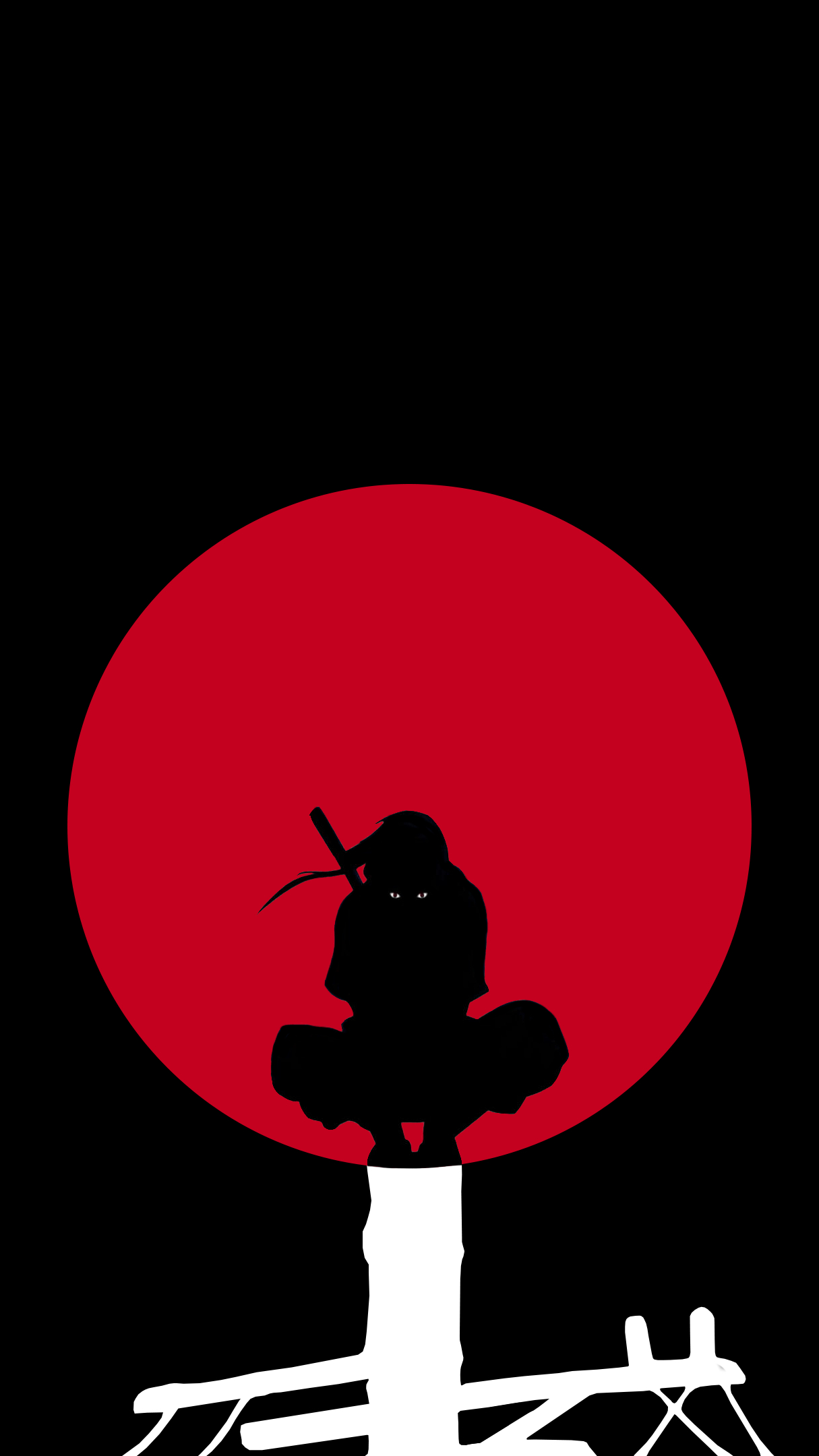 1220x2160 Since there were no good Itachi amoled wallpaper, I made one on my own, Phone