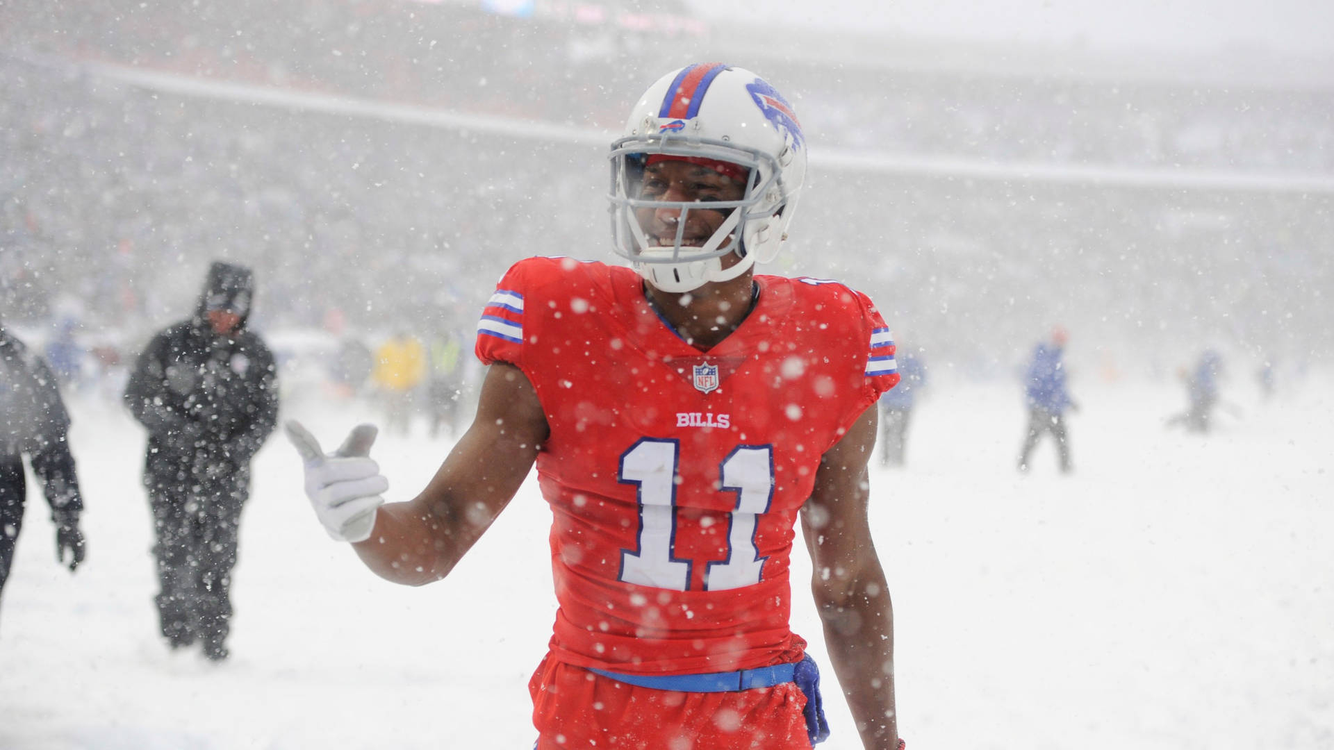 1920x1080 Download Zay Jones Stadium Covered In Snow Wallpaper, Desktop