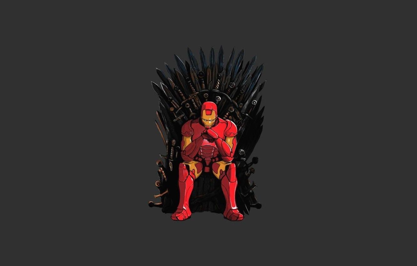 1340x850 Wallpaper game of thrones, iron man, Tony Stark, iron throne image for desktop, section минимализм, Desktop