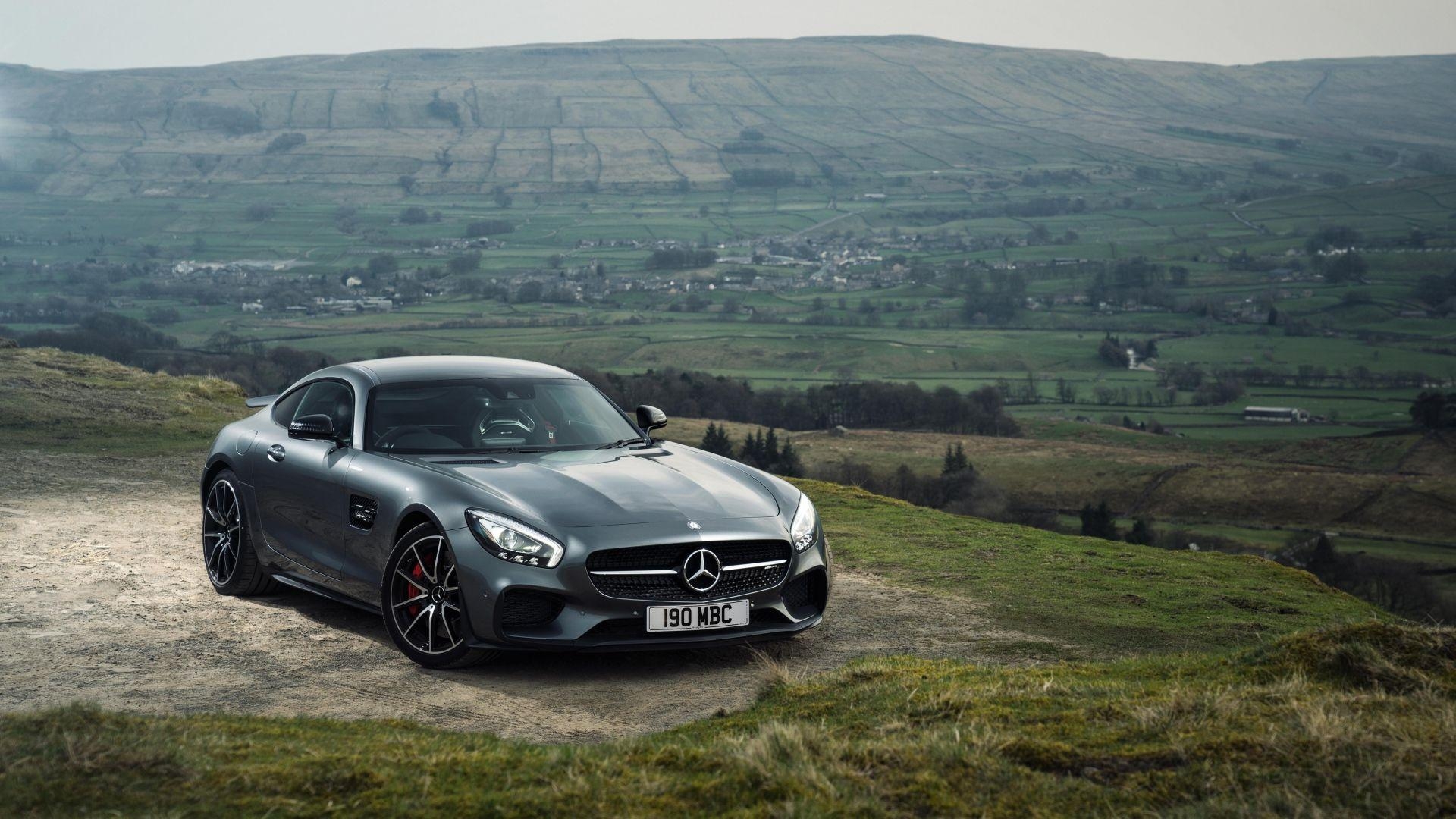 1920x1080 HD Background Mercedes AMG GT S Gray Black Front View Wallpaper, Desktop