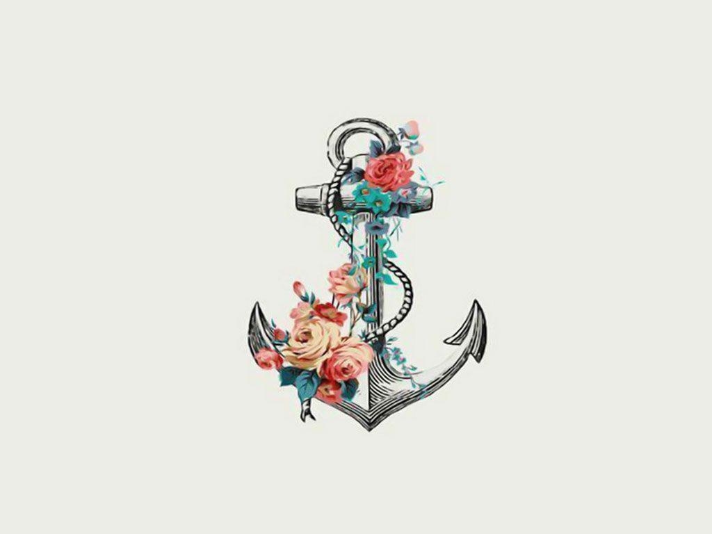 1030x770 anchor, background, flowers, homescreen, pink, vintage, wallpaper, Desktop