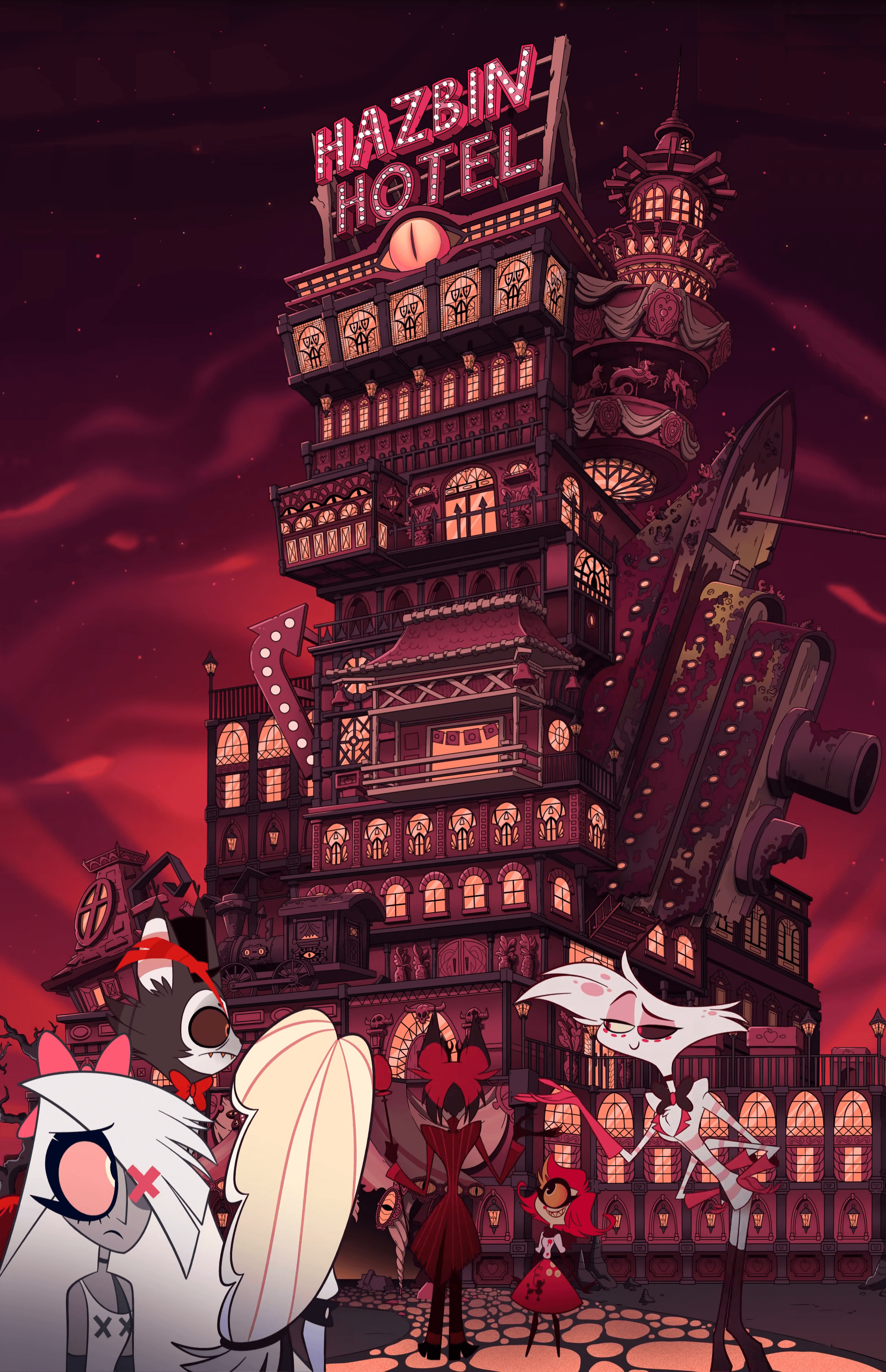 1920x2980 Download) Hazbin Hotel Panorama WALLPAPER (pieces are put, Phone