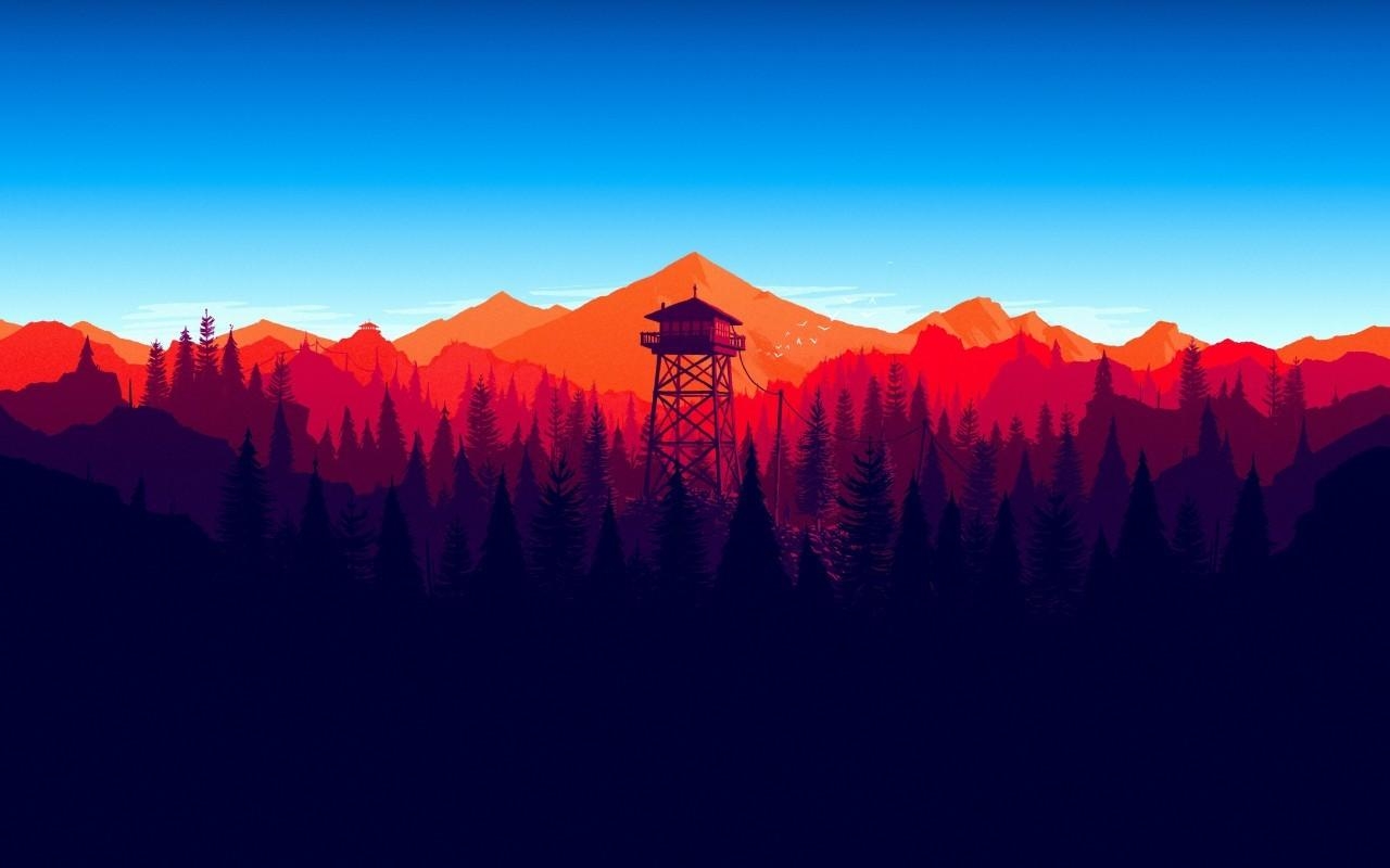 1280x800 Download  Firewatch, Forest, Landscape, In Game, Desktop