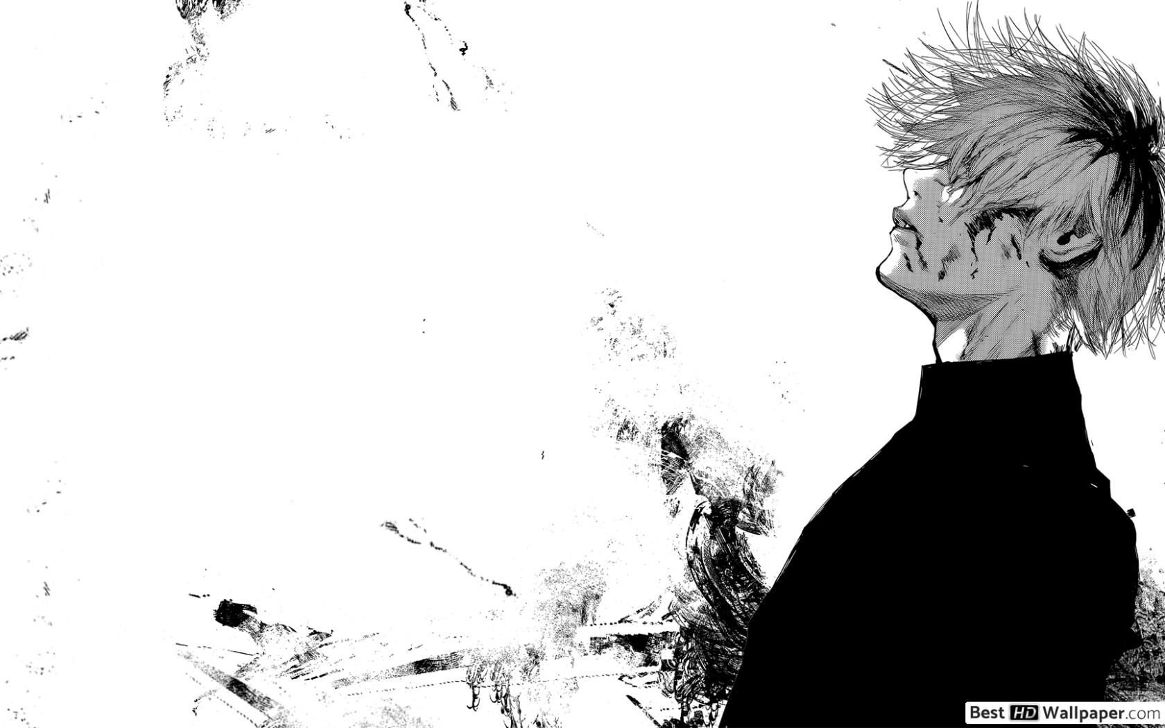 1680x1050 Tokyo Ghoul Re: Sasaki, Ken Kaneki, Black & White HD wallpaper download, Desktop