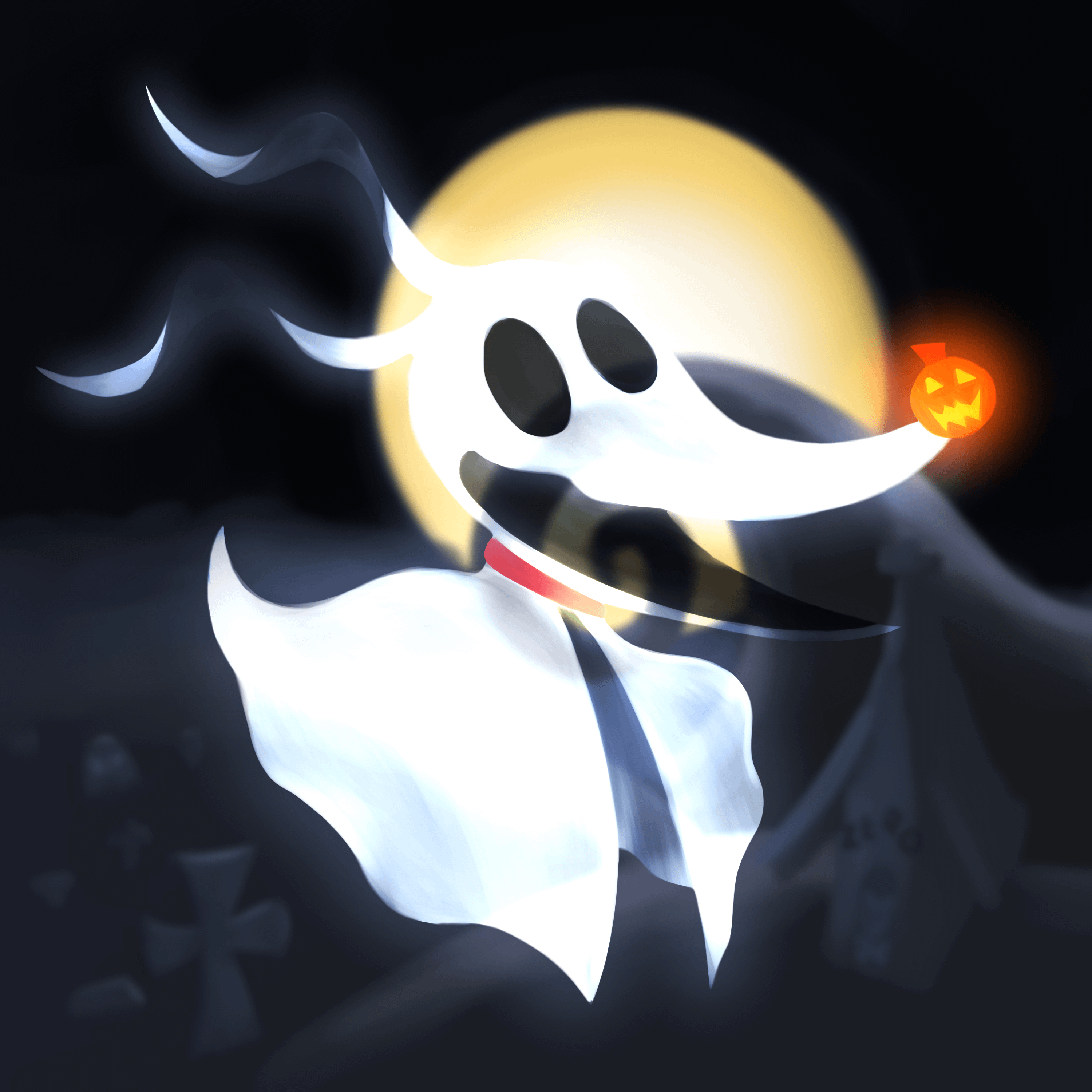 3000x3000 I drew Zero from The Nightmare Before Christmas! Happy Halloween!, Phone