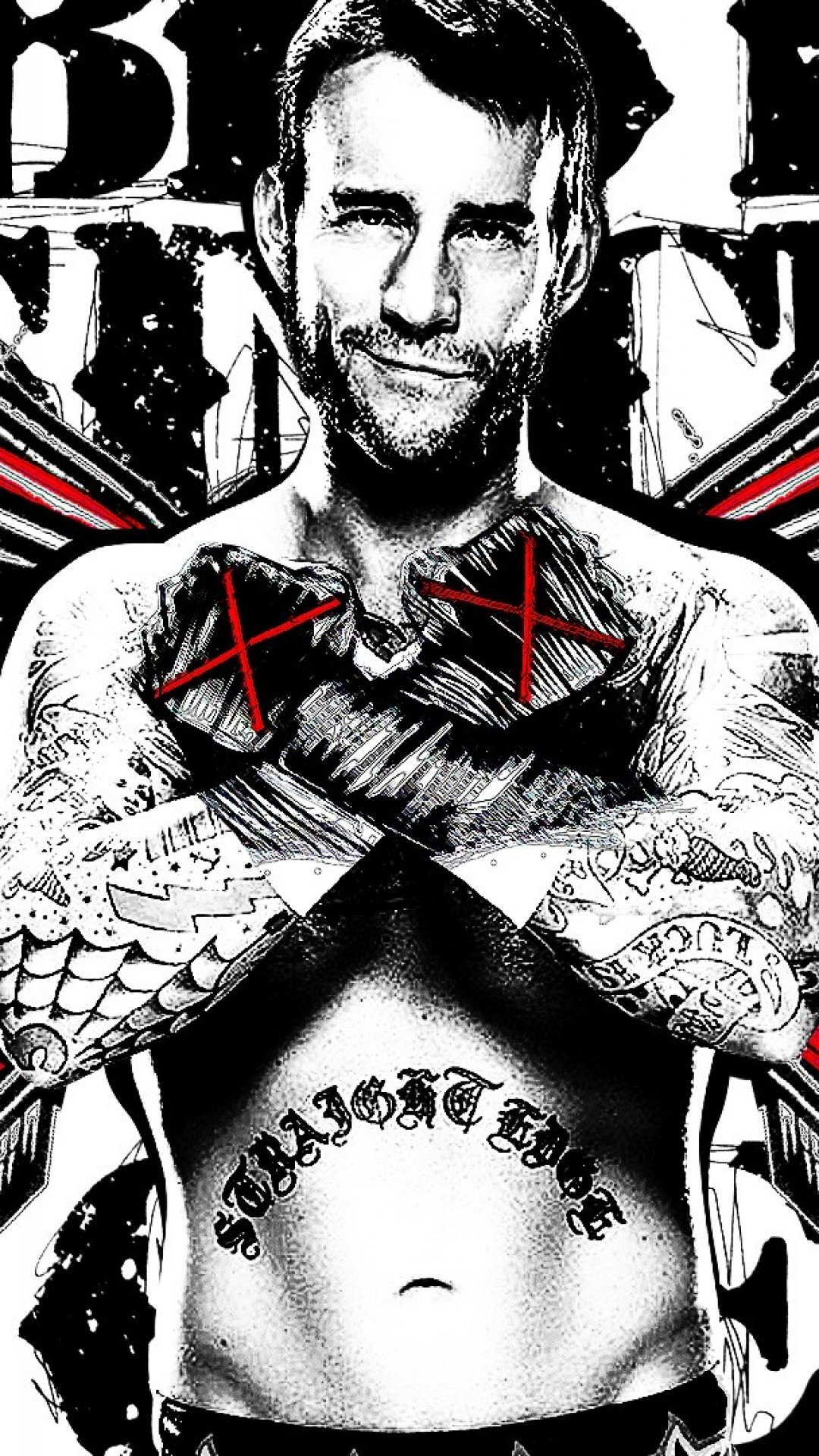 1080x1920 iPhone 8 Plus Wwe Wallpaper Punk Wallpaper Phone, Phone