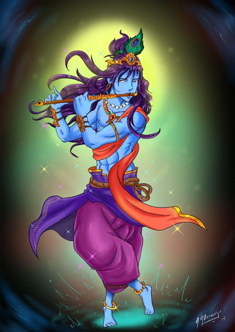 760x1070 Krishna Style Art. Anime style, Krishna art, Krishna radha painting, Phone