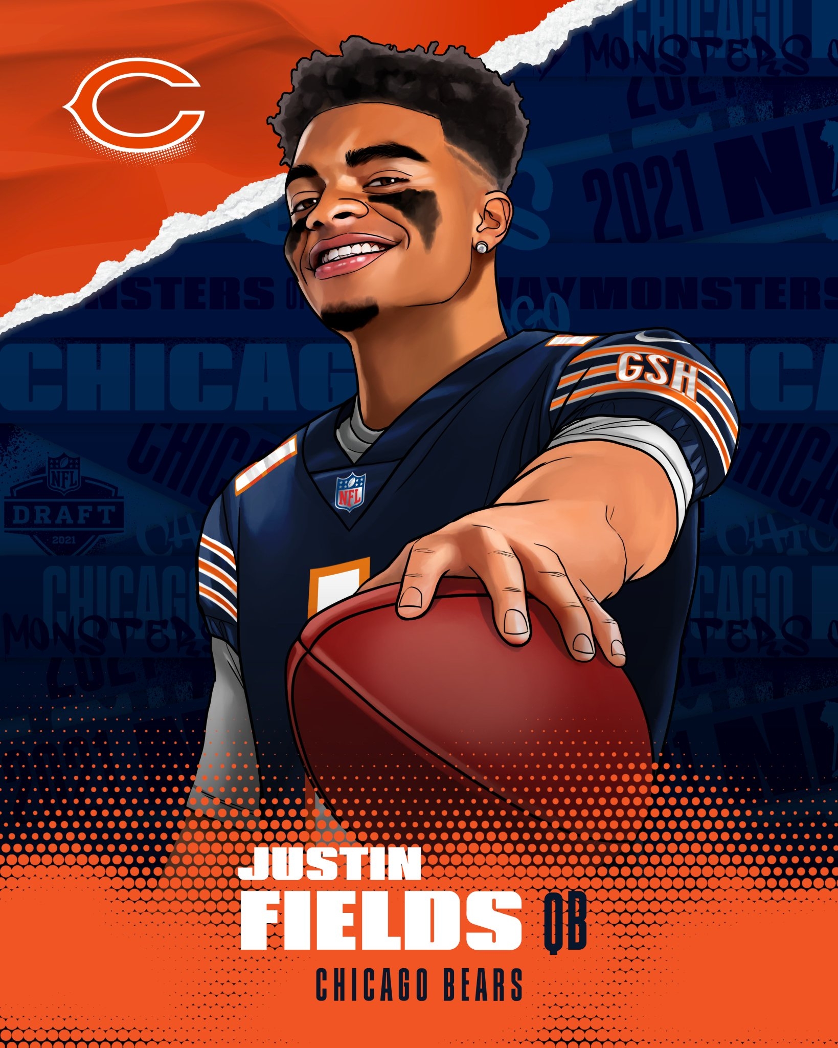 1640x2050 NFL Fields is heading to Chicago! #NFLDraft ChicagoBears, Phone