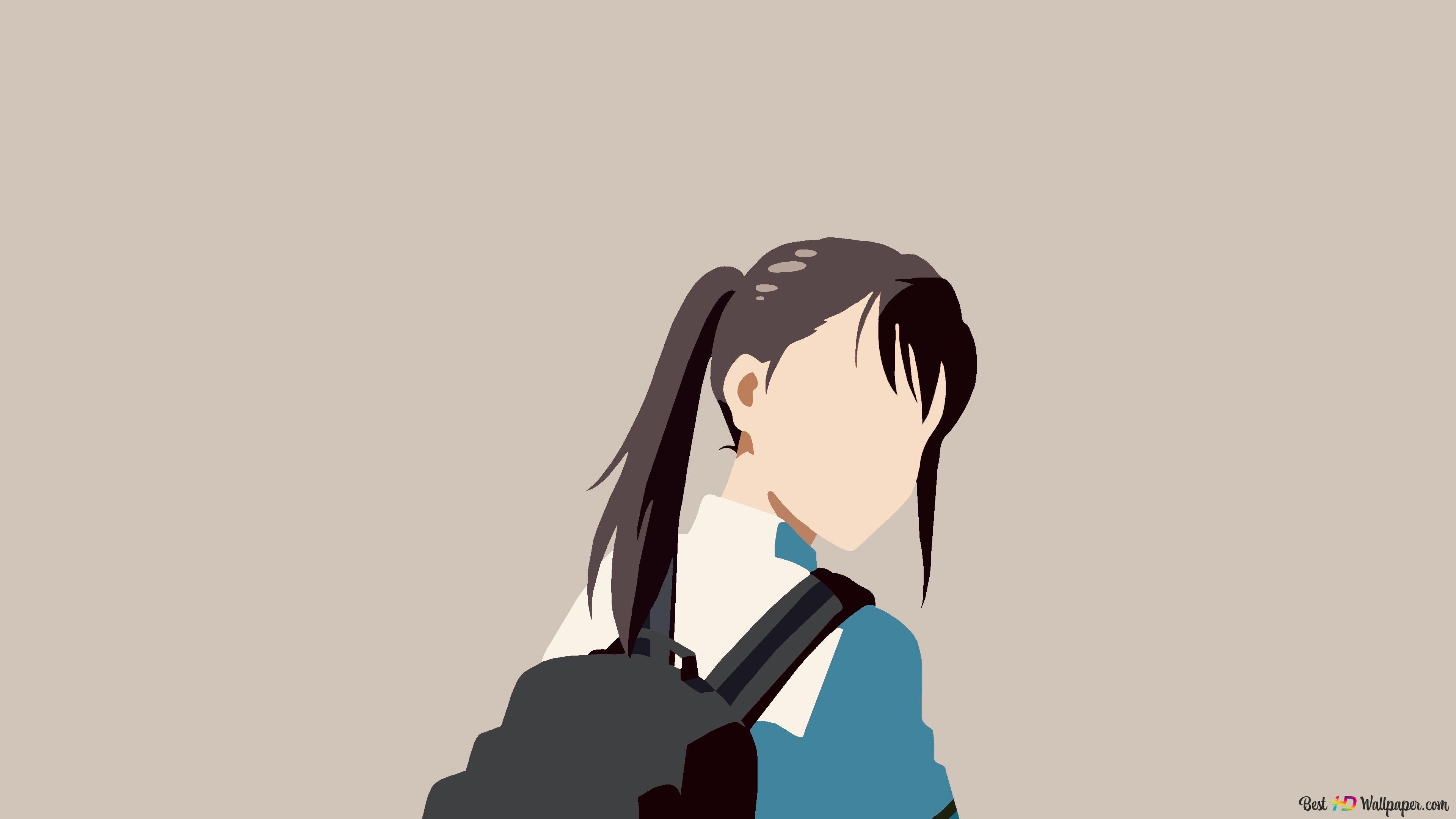 3840x2160 Suzume Iwato Minimalist From Suzume's Door Locking (Suzume No Tojimari) 4K Wallpaper Download, Desktop