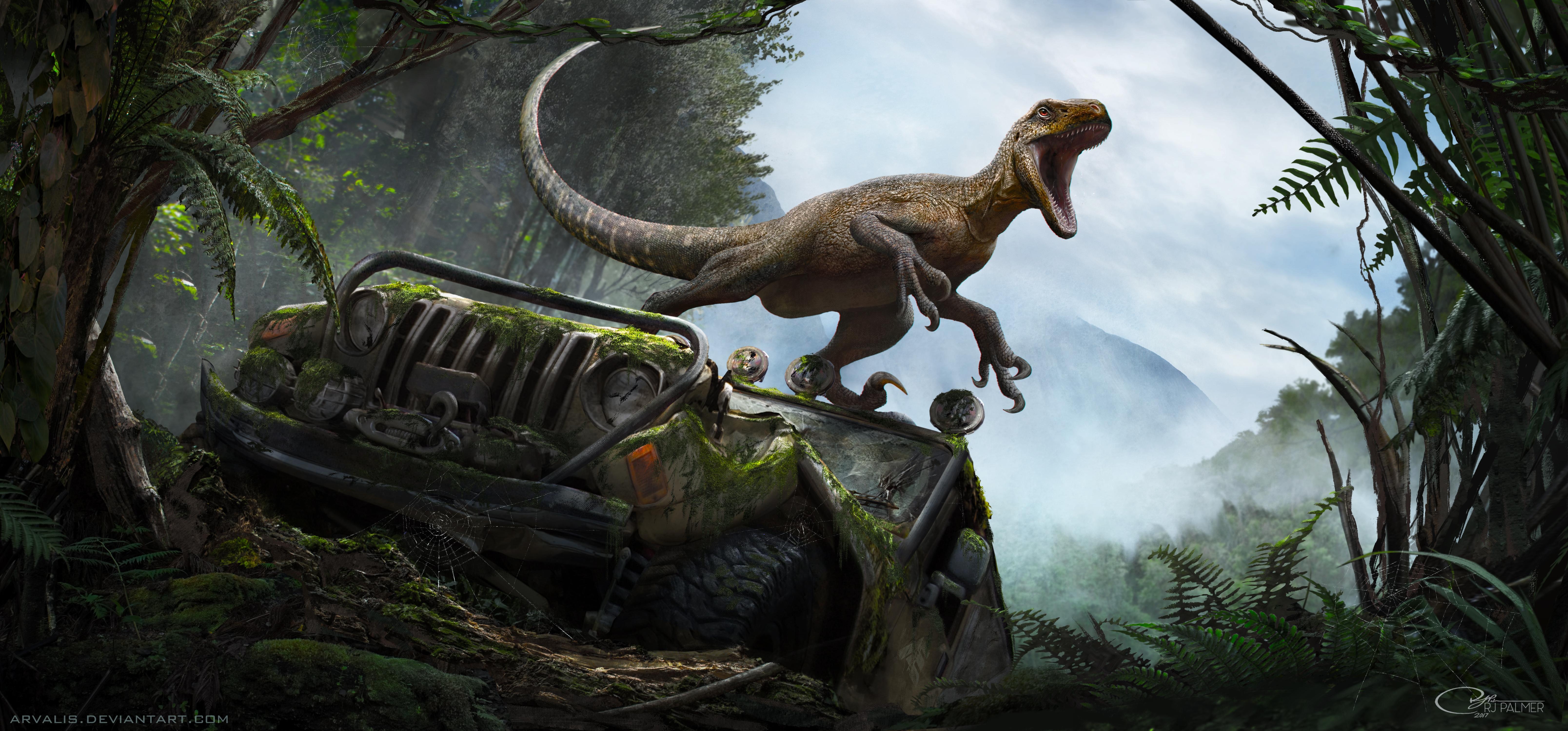 6440x3000 4K Ultra HD Dinosaur Wallpaper and Background Image, Dual Screen