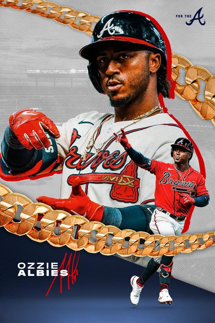 740x1110 Ozzie Albies Poster. Atlanta braves wallpaper, Atlanta braves iphone wallpaper, Atlanta braves baseball, Phone