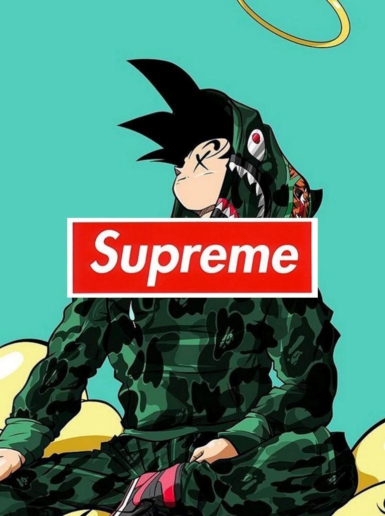 770x1030 Goku x Supreme Wallpaper Art for Android, Phone