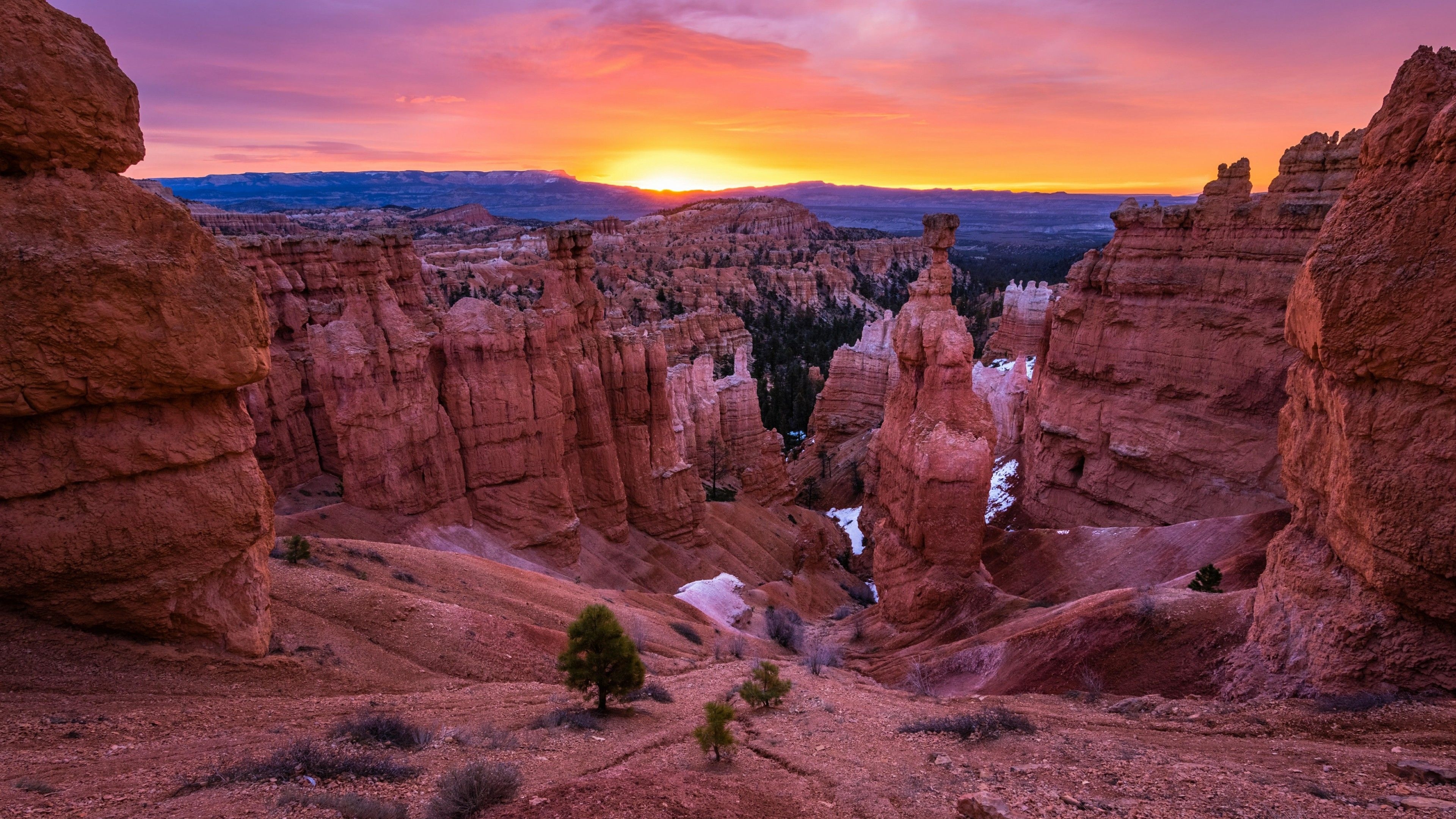 3840x2160 Sunset In Bryce Canyon National Park Wallpaper. Wallpaper Studio, Desktop