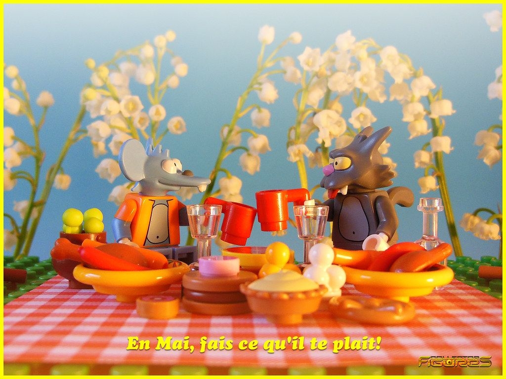 1030x770 LEGO Itchy & Scratchy JOYEUX 1ER MAI 5 9. Lego Minifigures, Desktop