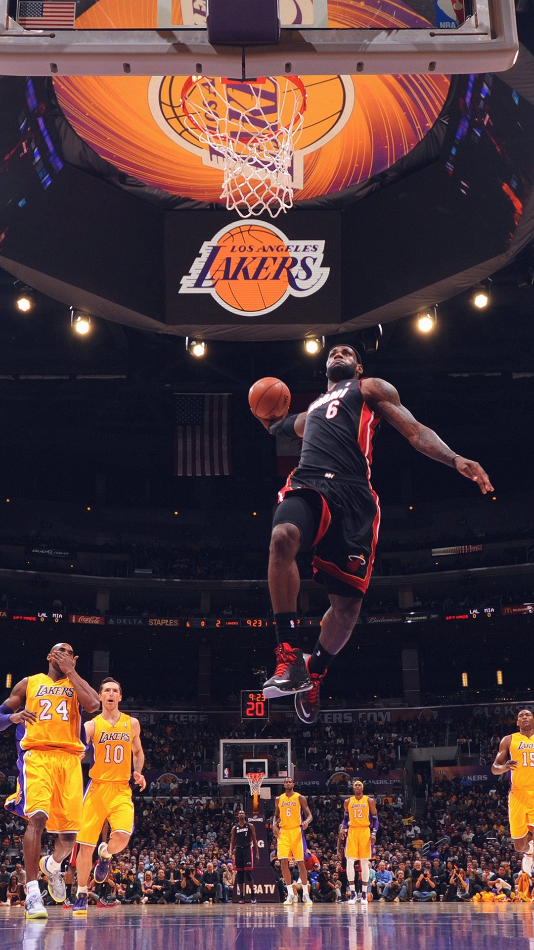 1080x1920 Lebron James NBA Basketball Dunk iPhone 8 Wallpaper Free Download, Phone