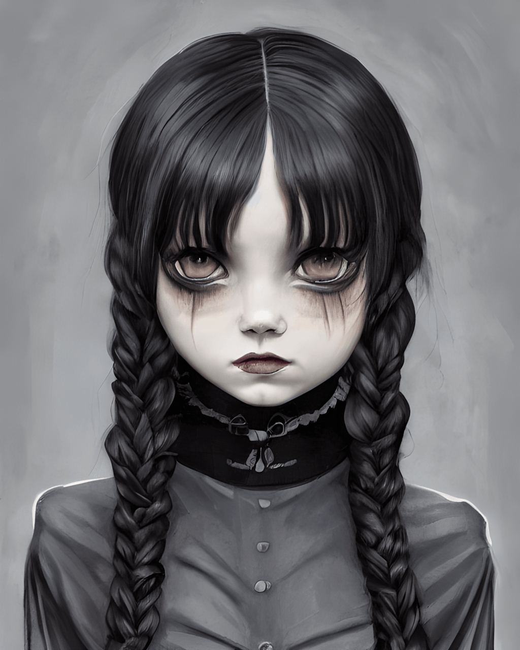 1030x1280 Ominous Presence Graphic of Wednesday Addams · Creative Fabrica, Phone